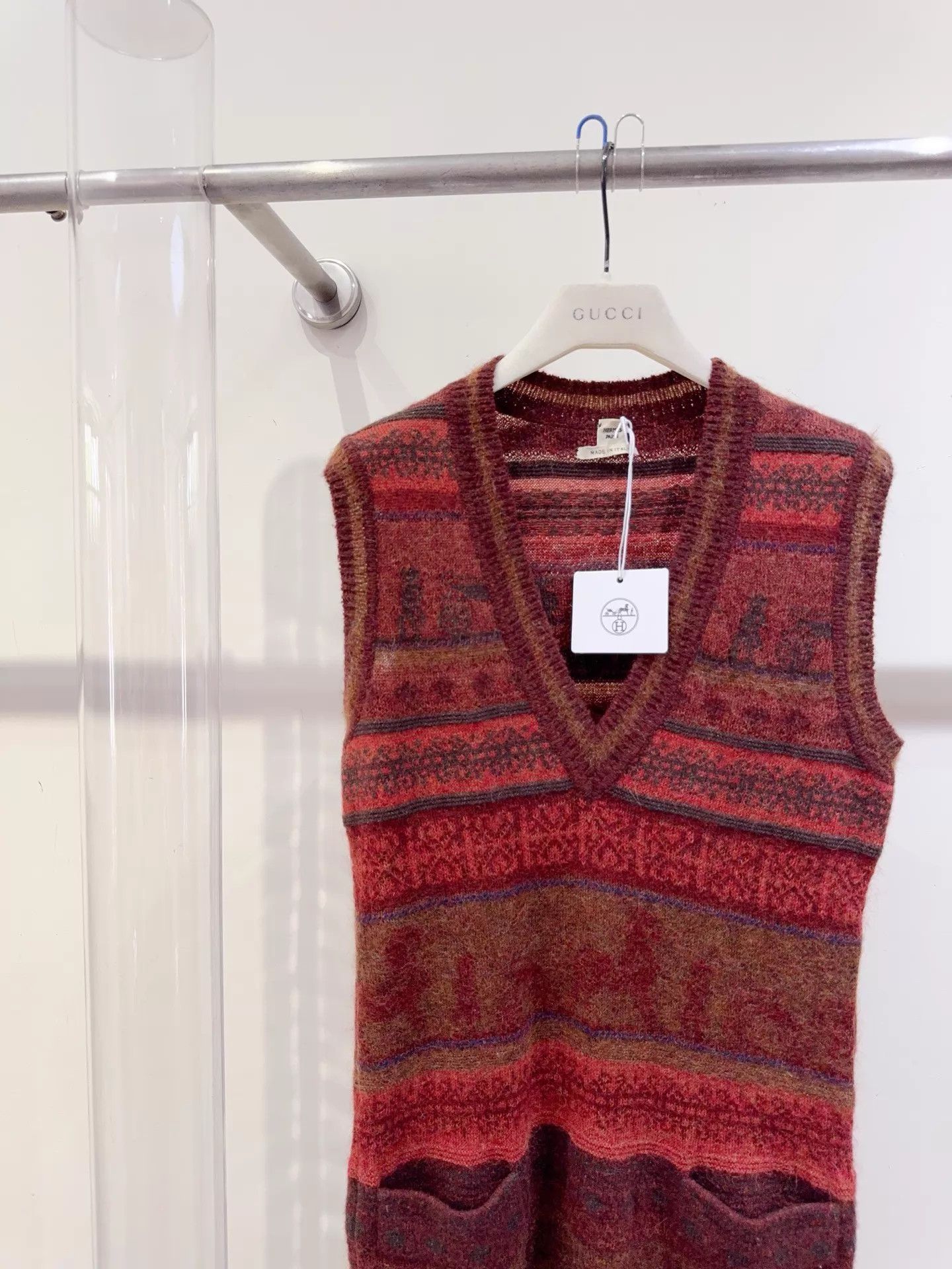 Hermes Hermes Cashmere Dress 36 (Bust 86-96, Length 95) Size XS / US 0-2 / IT 36-38 - 2 Thumbnail