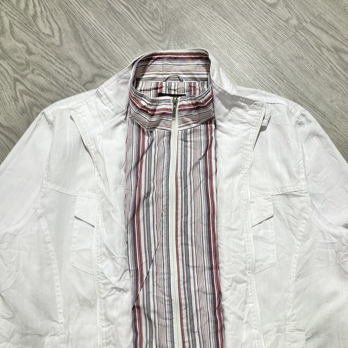 20471120 2000s Avail Double Layer Jacket White Zip Punk Lgb Style Size US XL / EU 56 / 4 - 9 Thumbnail