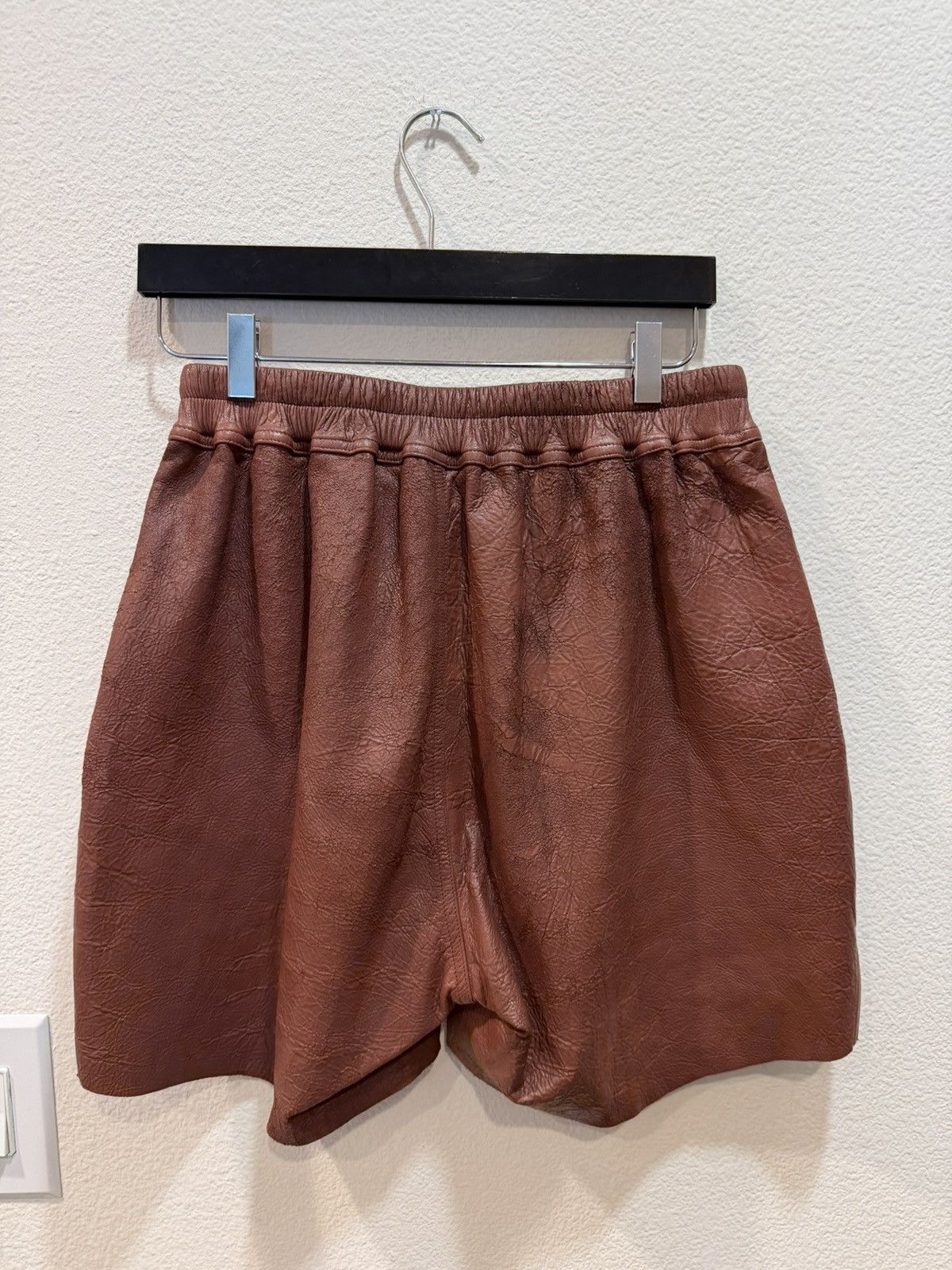 Rick Owens FW24 Blistered Lambskin Leather Boxer Shorts 44 Size US 30 / EU 46 - 3 Thumbnail