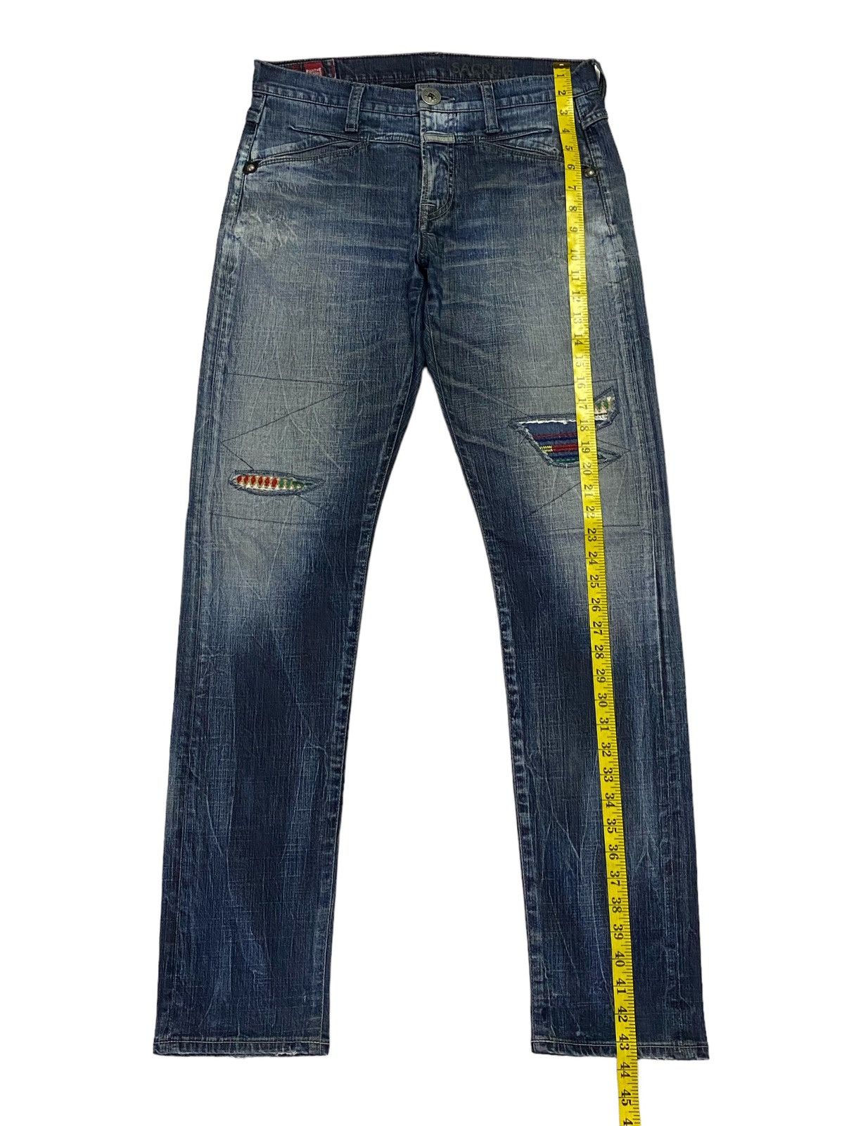 Marithe + Francois Girbaud Marithe Francois Girbaud Patchwork Ripped Distressed Denim Size US 32 / EU 48 - 6 Thumbnail