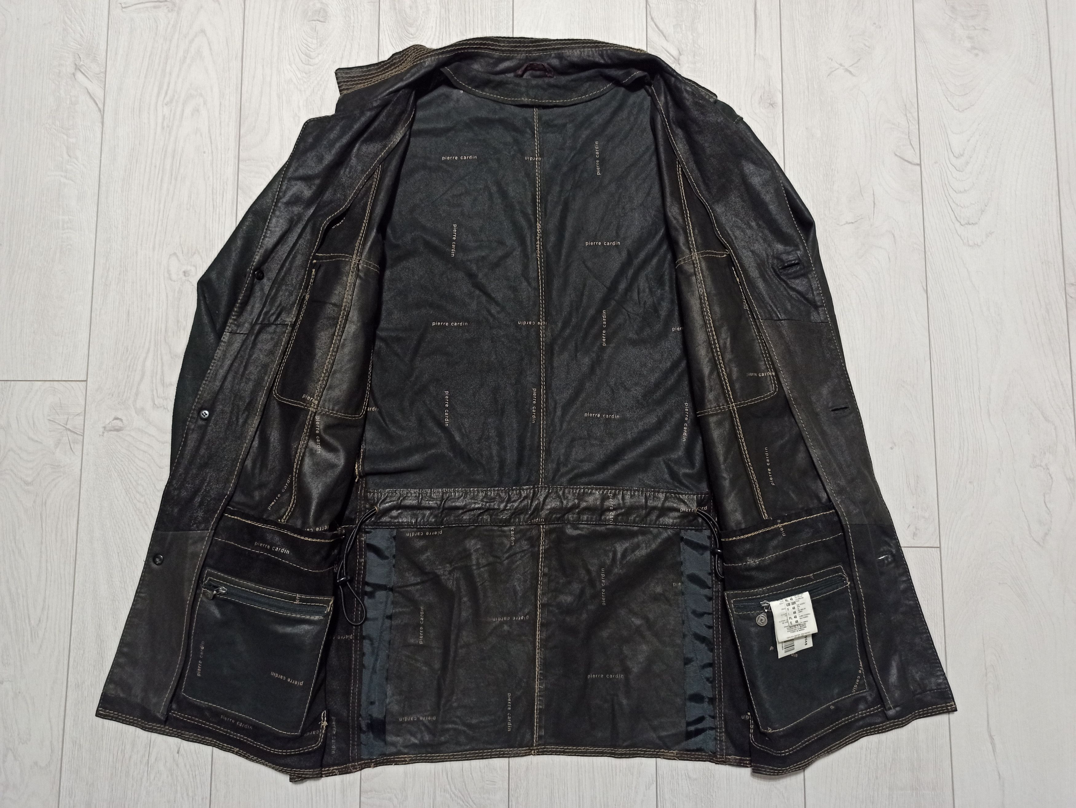Pierre Cardin Pierre Cardin Archive Goat Leather Safari Field Jacket Black Size US M / EU 48-50 / 2 - 5 Thumbnail