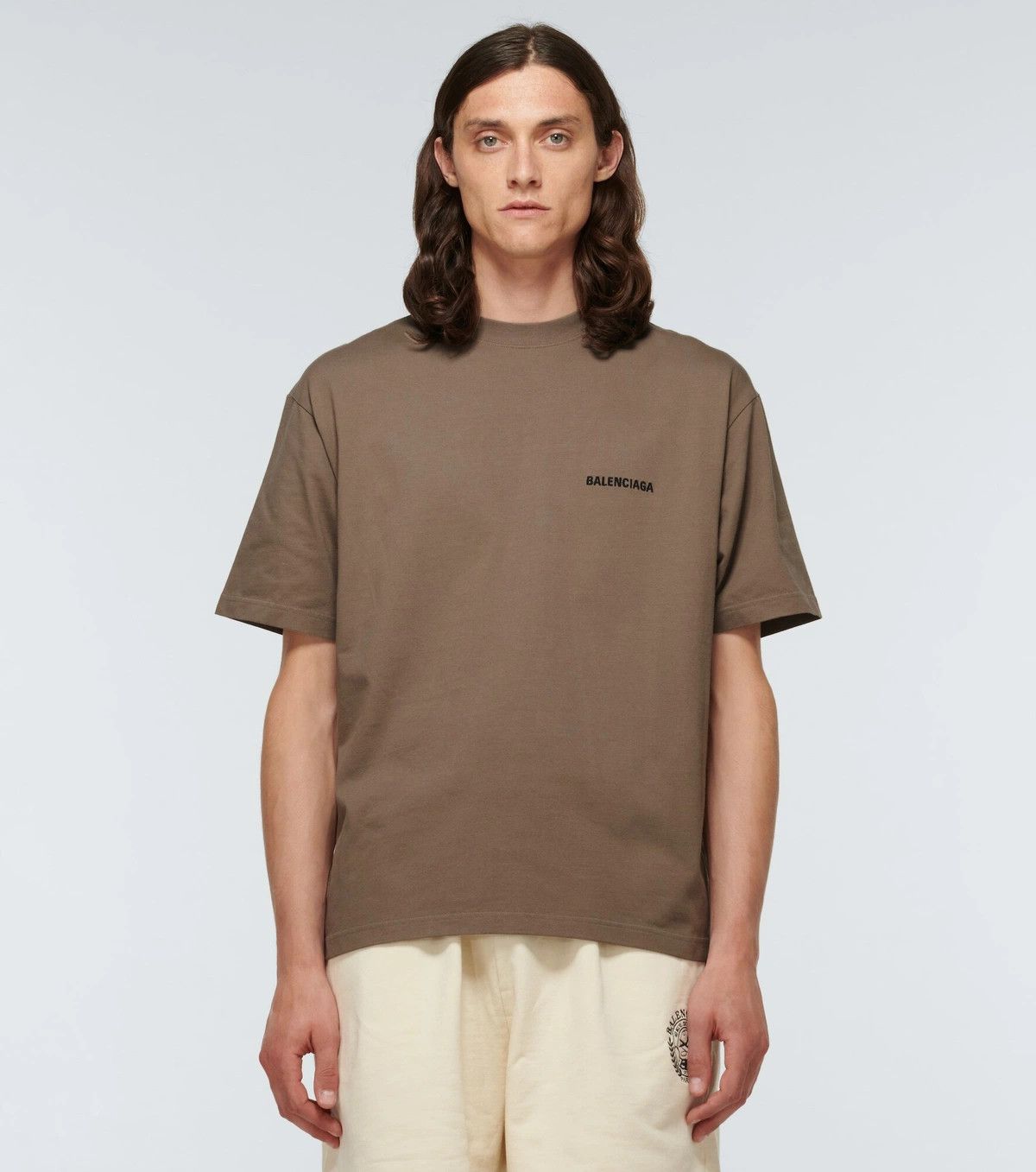 Balenciaga Balenciaga SS22 Knit Crew-Neck Embroidered Logo T-Shirt S Size US S / EU 44-46 / 1 - 1 Thumbnail