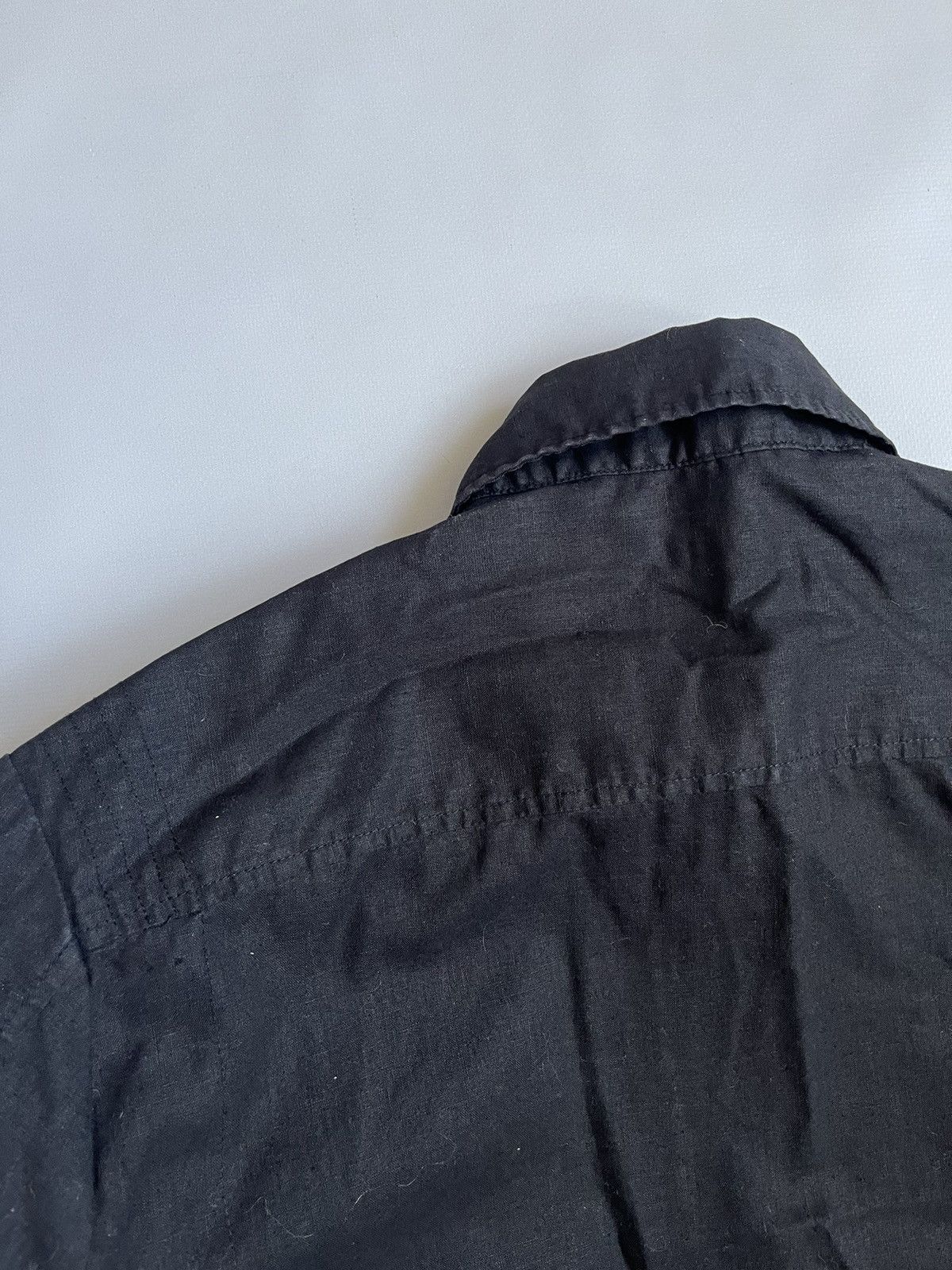 Versace Jeans Couture Versace Jeans Couture Women Black Linen Button Up Shirt Size L / US 10 / IT 46 - 17 Thumbnail