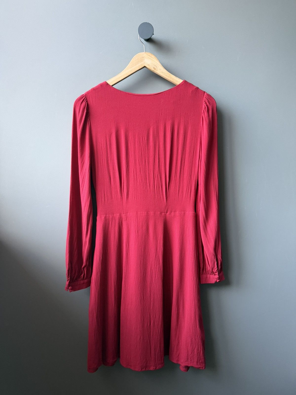 & Other Stories & Other Stories Red Romantic V-Neck Viscose Dress Size M / US 6-8 / IT 42-44 - 6 Thumbnail