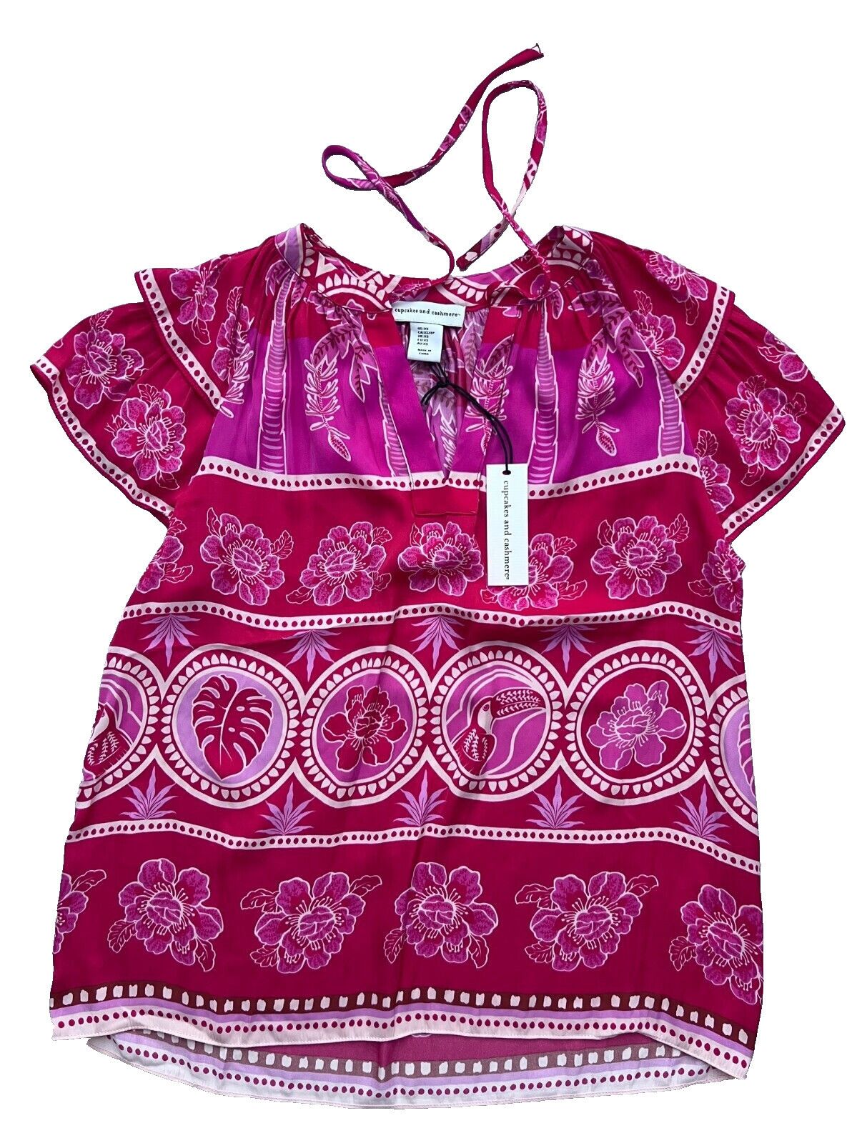 Other Cupcakes and Cashmere Floral Blouse Red ( XS ) Size XS / US 0-2 / IT 36-38 - 1 Thumbnail