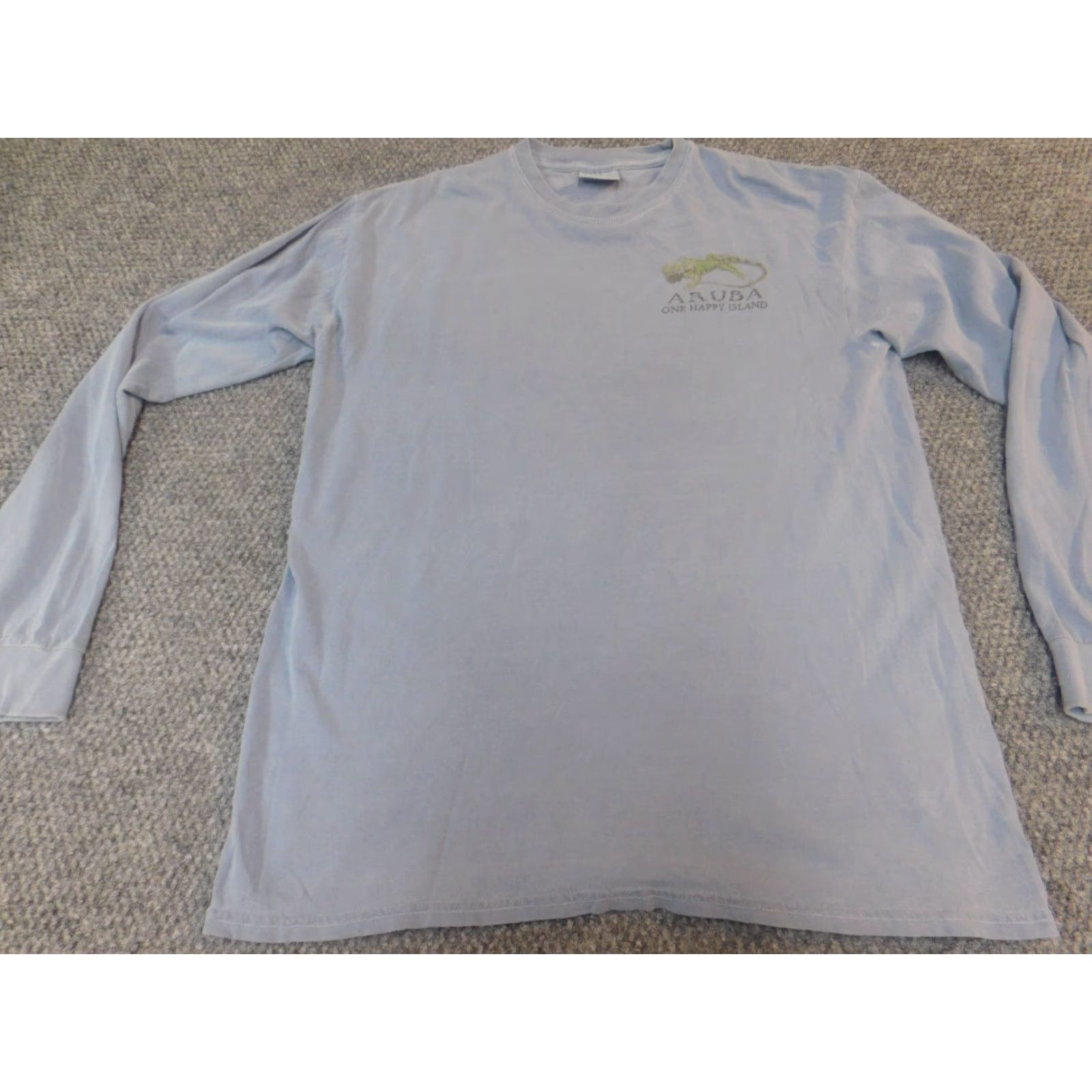 Comfort Colors Comfort Colors Mens shirt M Blue Top sail Island Aruba Crew Neck Long Sleeve Knit Logo T-Shirt Classic Colorful / Men Size US M / EU 48-50 / 2 - 3 Thumbnail