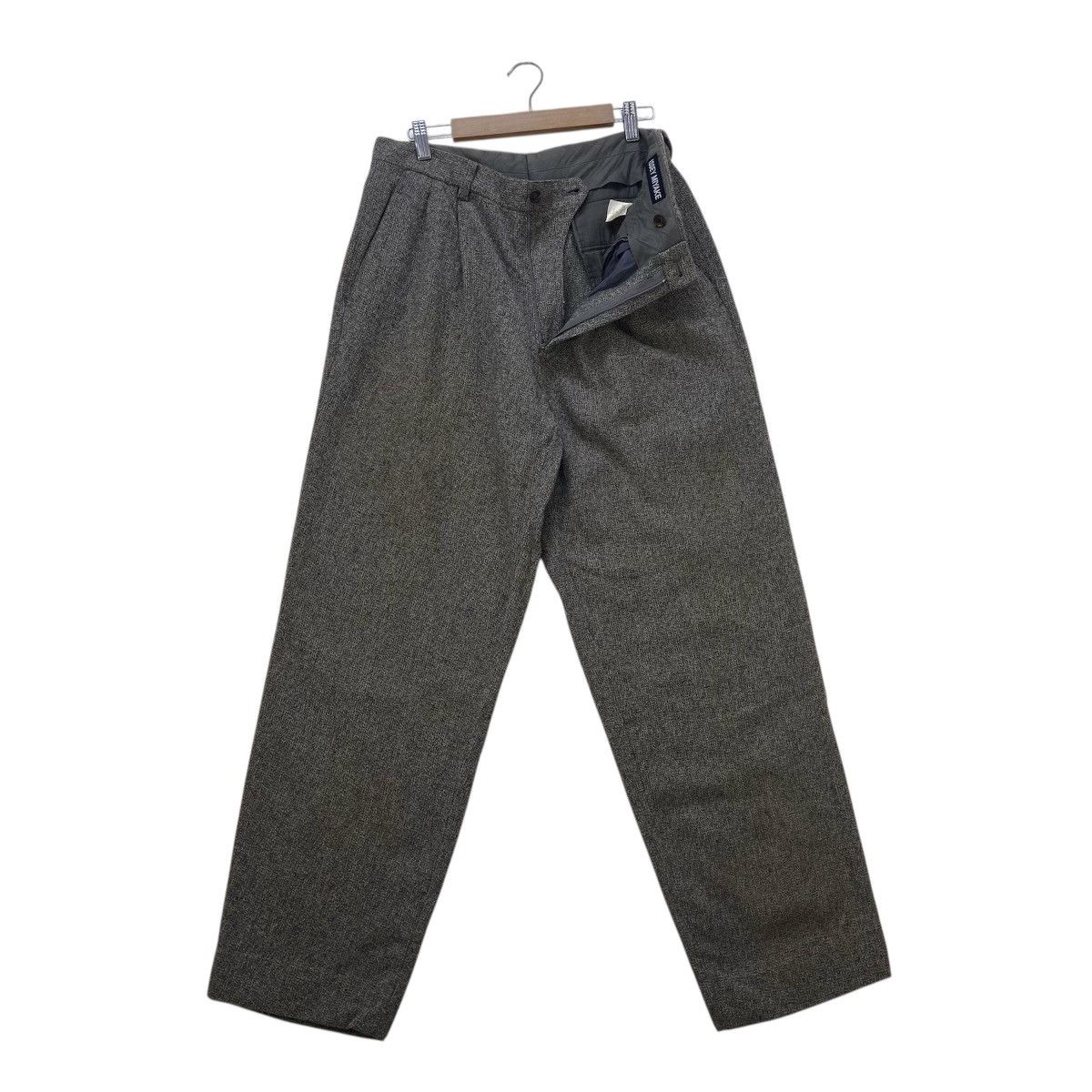 Issey Miyake Vintage 90s Issey Miyake for Men Wide Baggy Wool Pants Size US 30 / EU 46 - 2 Thumbnail