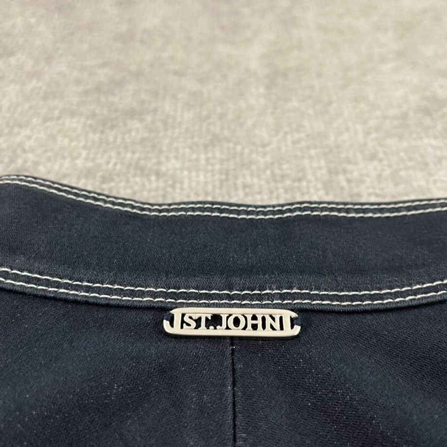 St. John ST. JOHN Sport Jacket Denim Blue Medium Womens Full Zip Bomber Preppy Size M / US 6-8 / IT 42-44 - 3 Thumbnail