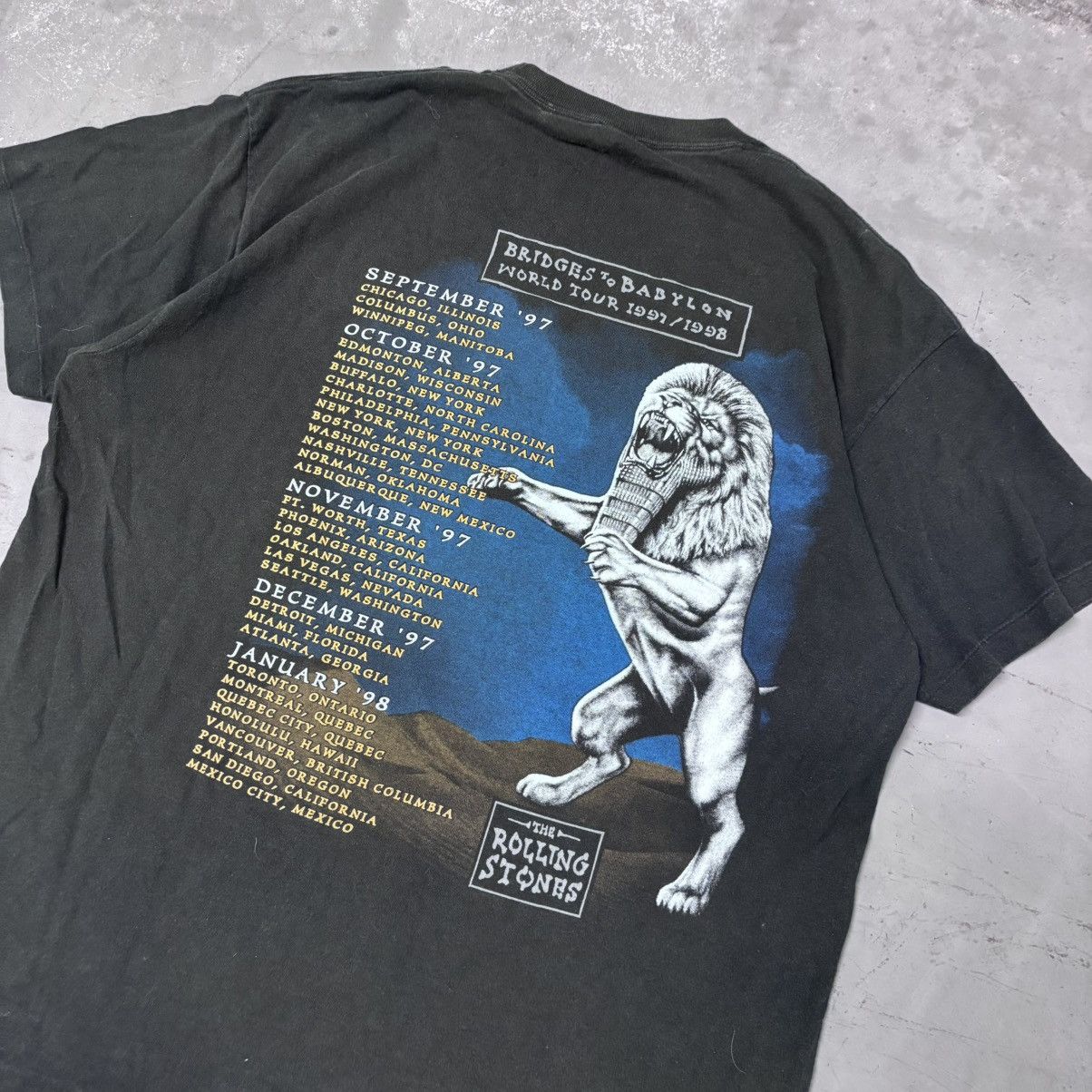 Band Tees × The Rolling Stones × Vintage Vintage The Rolling Stones Shirt 2XL 90s Bridges To Babylon Size US XXL / EU 58 / 5 - 5 Thumbnail