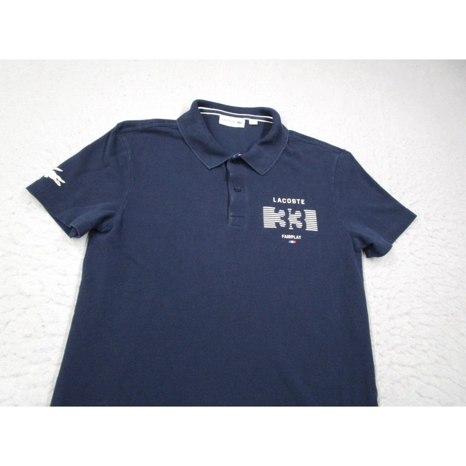 Lacoste Lacoste Shirt Mens 4 Medium blue Polo Short Sleeve Slim Fit Fairplay Size US M / EU 48-50 / 2 - 2 Thumbnail