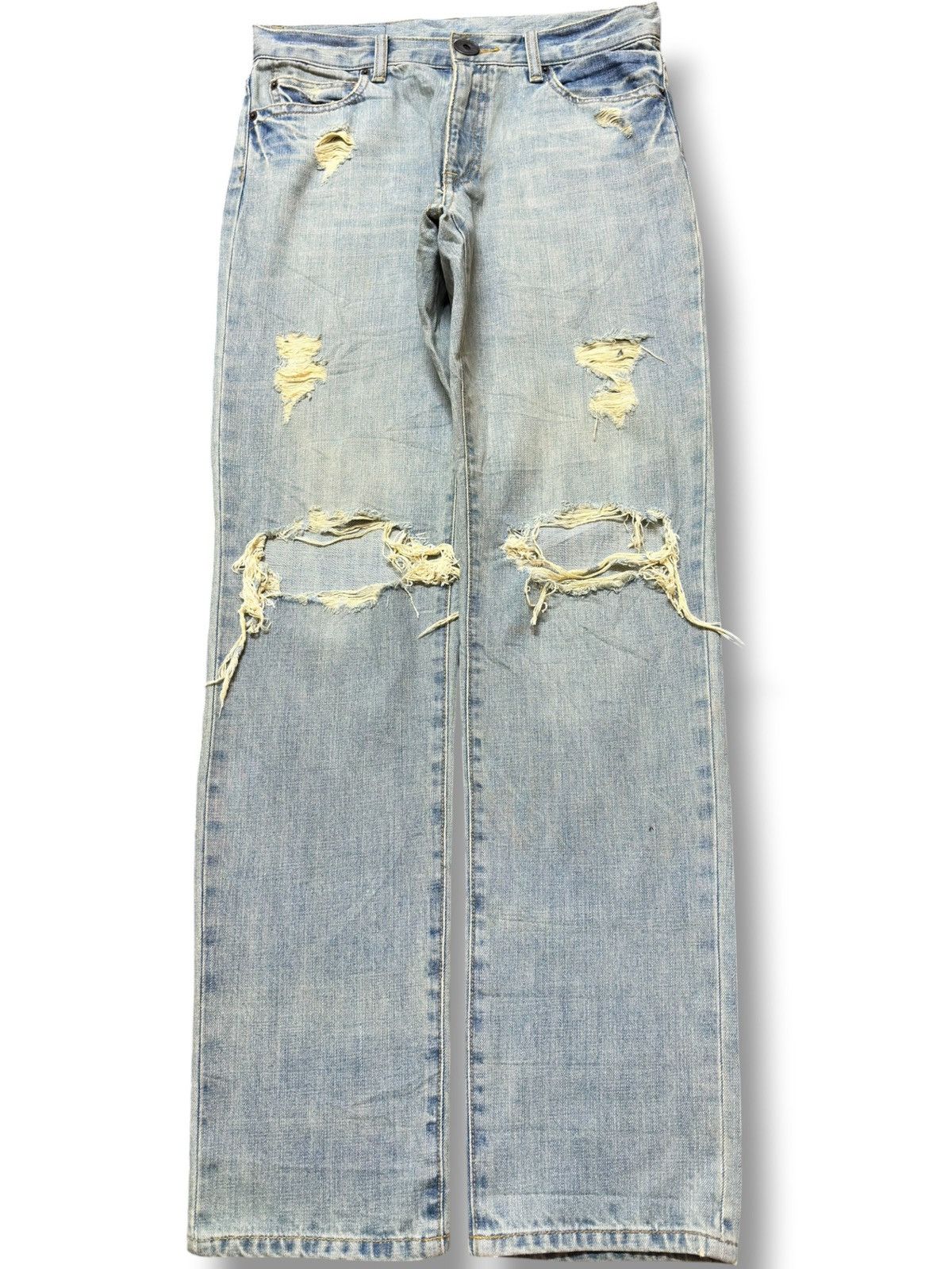 Natasha Zinko Vintage Nattahnam Mudwash Ripped Distressed Denim Size US 30 / EU 46 - 1 Thumbnail