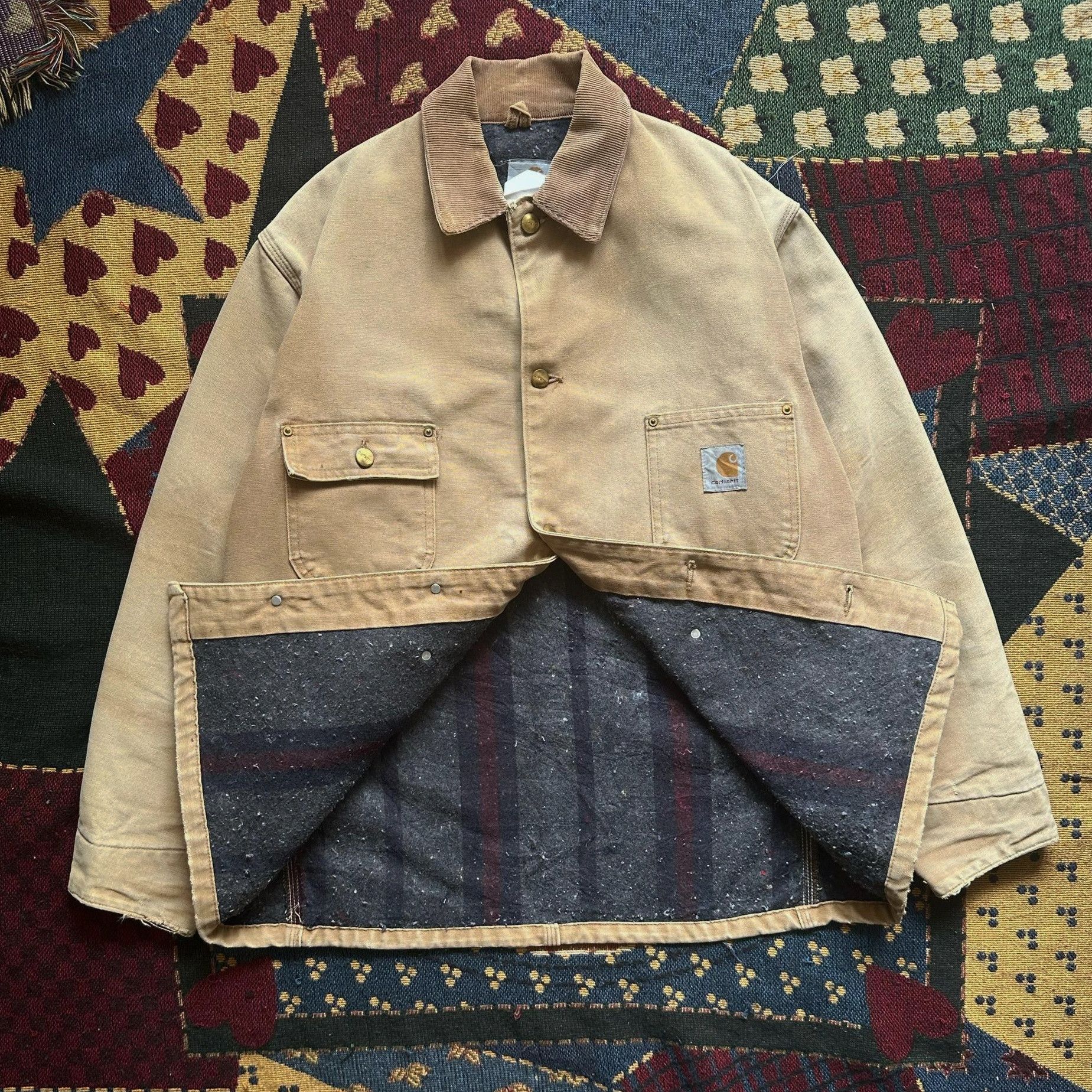 Carhartt × Vintage Vintage OG Carhartt Chore Coat Jacket Size US L / EU 52-54 / 3 - 3 Thumbnail