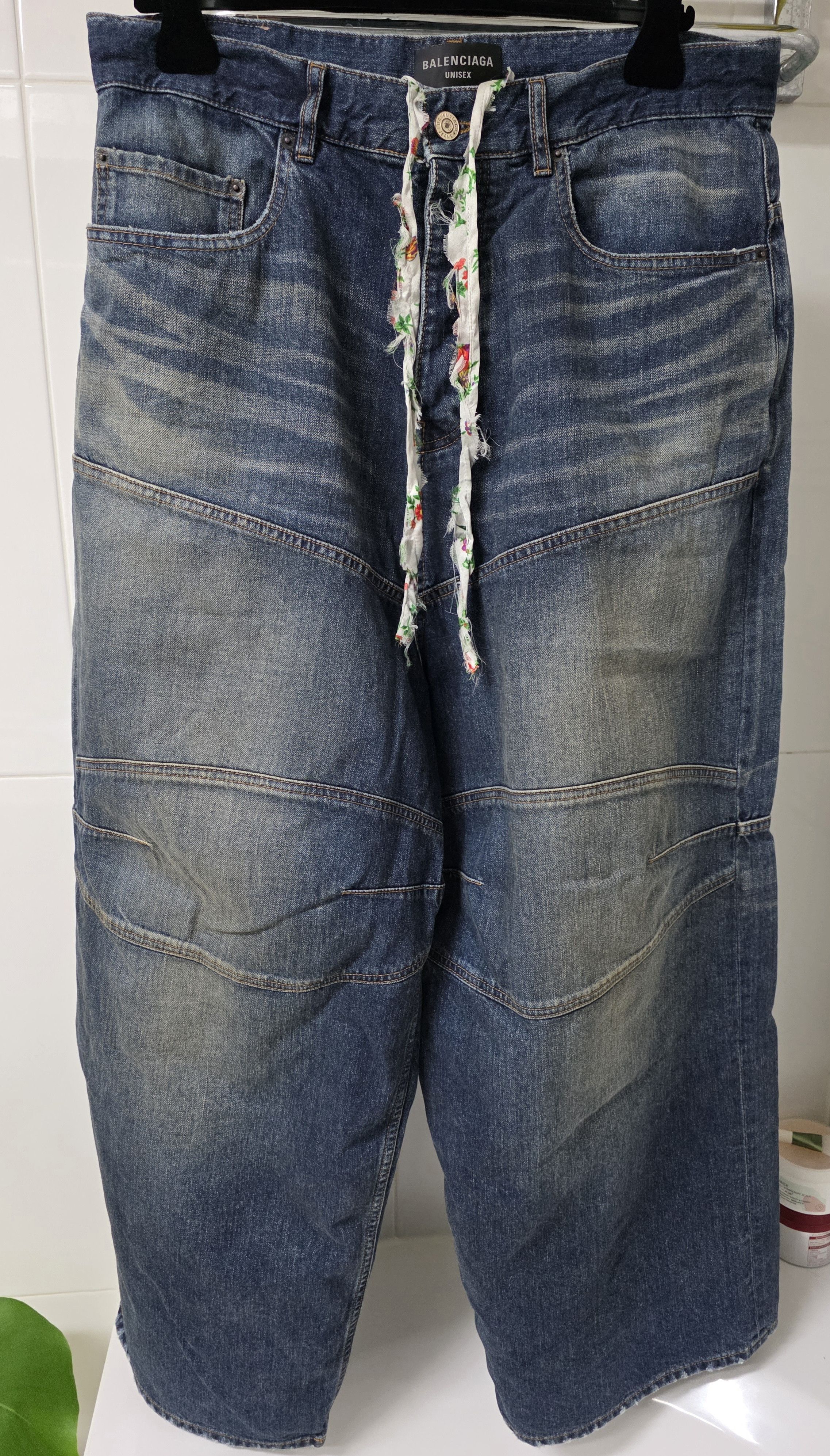 Balenciaga [Rare] Balenciaga Double Knee Denim Pants XS Size US 32 / EU 48 - 1 Thumbnail