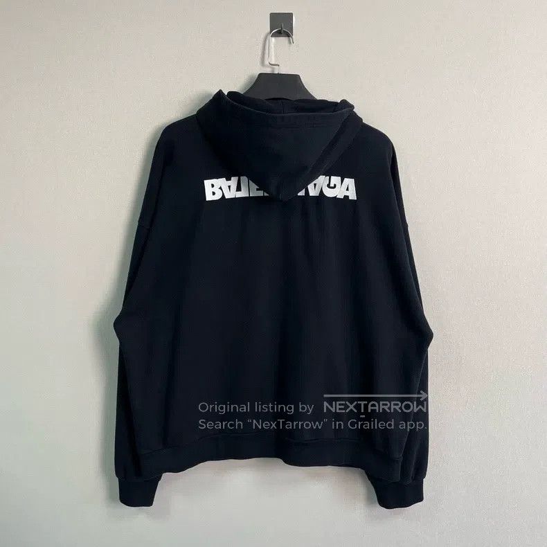 Balenciaga Balenciaga Reversed letter embroidery zipper hoodie Size US XL / EU 56 / 4 - 2 Thumbnail