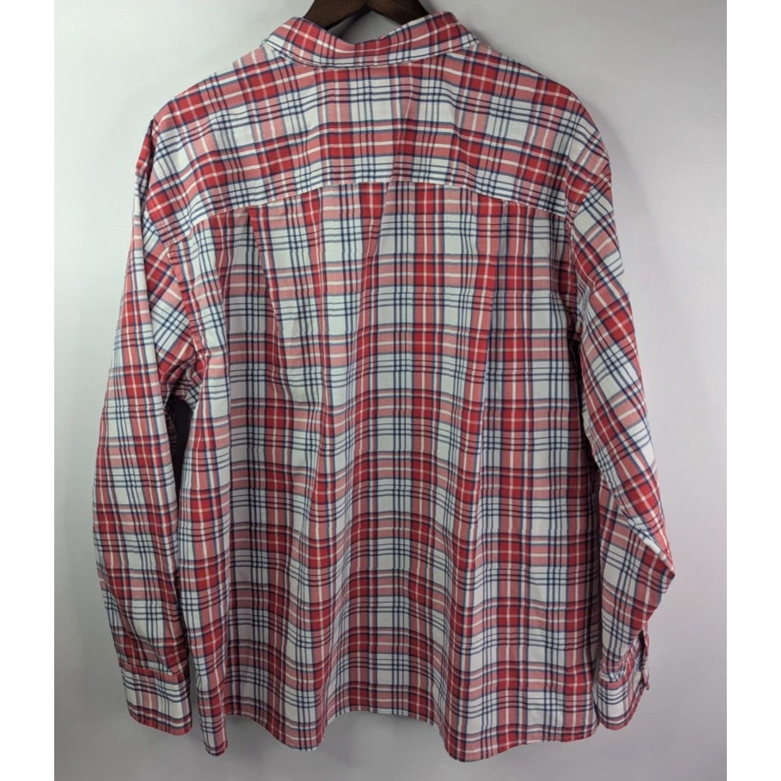 Vintage Oak Hill Button Up Shirt Red Plaid Short Sleeve 1XL Mens Cotton Classic Stretch DXl Big & Tall Button-Up Shirt Size US XL / EU 56 / 4 - 3 Thumbnail