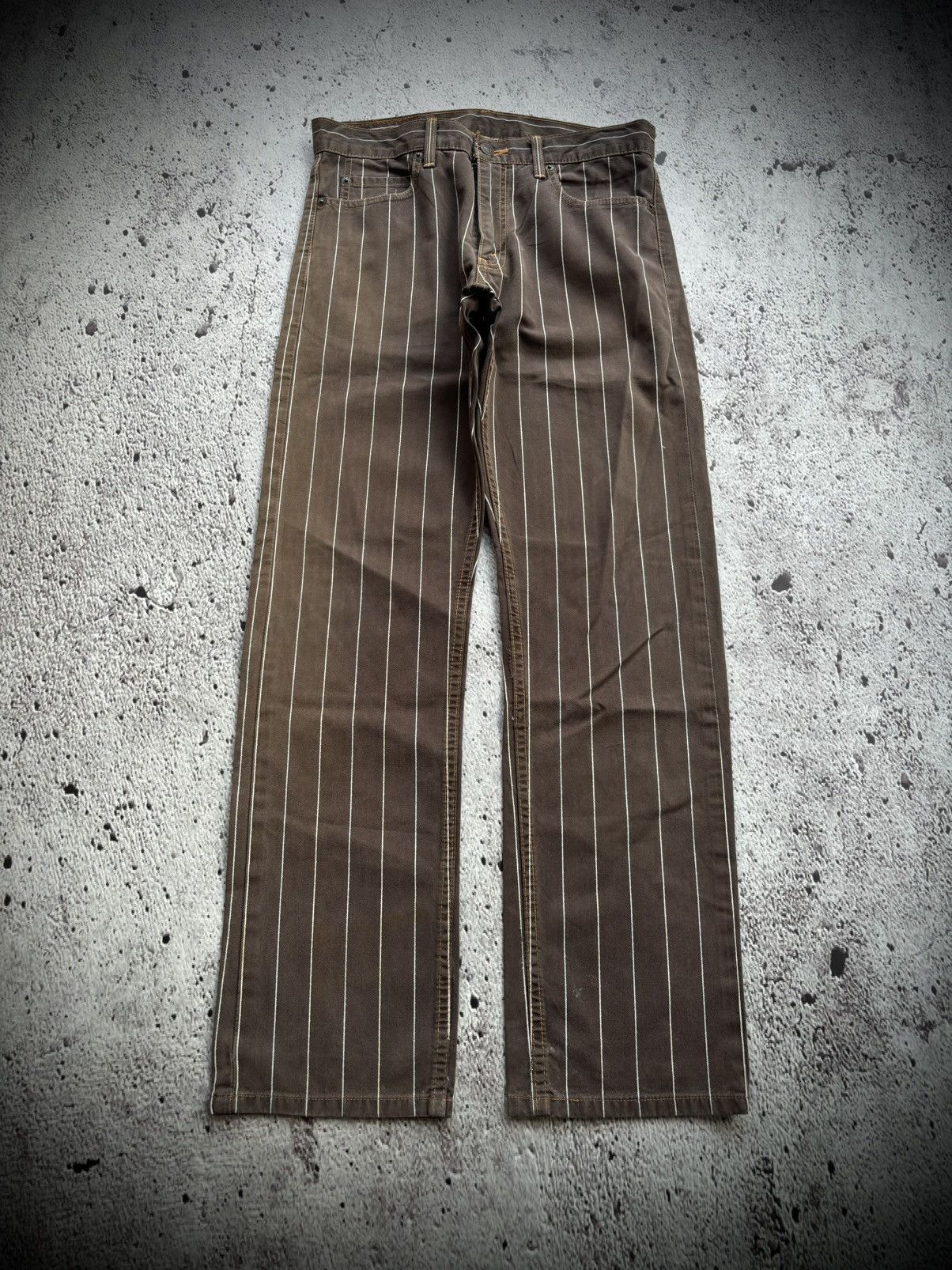 Levi's Vintage Clothing Vintage Levis 505-69 Japanese stripe jeans Size US 30 / EU 46 - 2 Thumbnail
