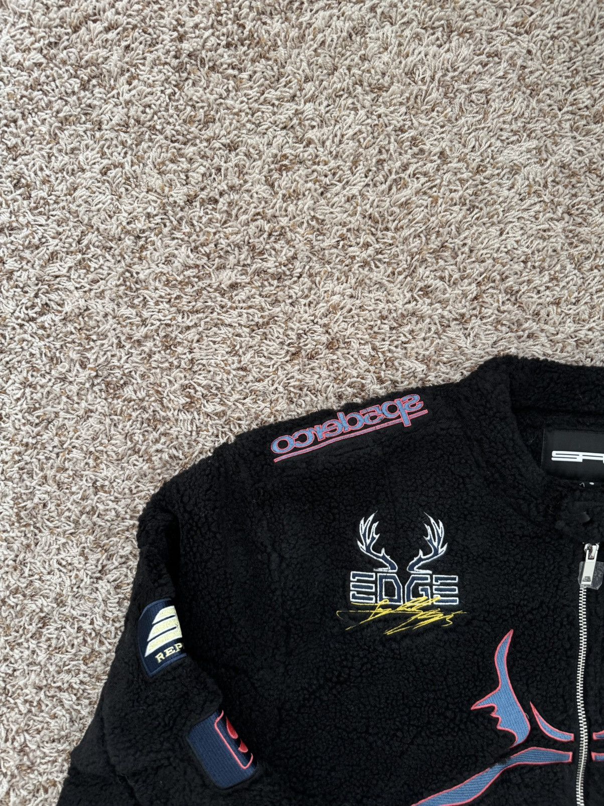 Sp5der Sp5der Black Sherpa Hunter Moto Jacket Size US M / EU 48-50 / 2 - 2 Thumbnail