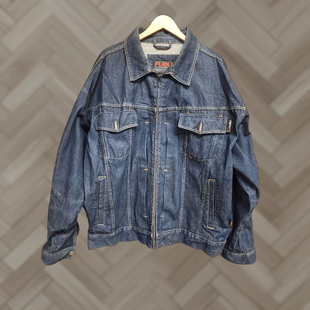 Fubu VINTAGE FUBU Jeans Mens 48x34 Blue Y2K Baggy Streetwear Skater Raver Grunge Jacket Style jean Men 48 Blue Size US 32 / EU 48 - 1 Thumbnail
