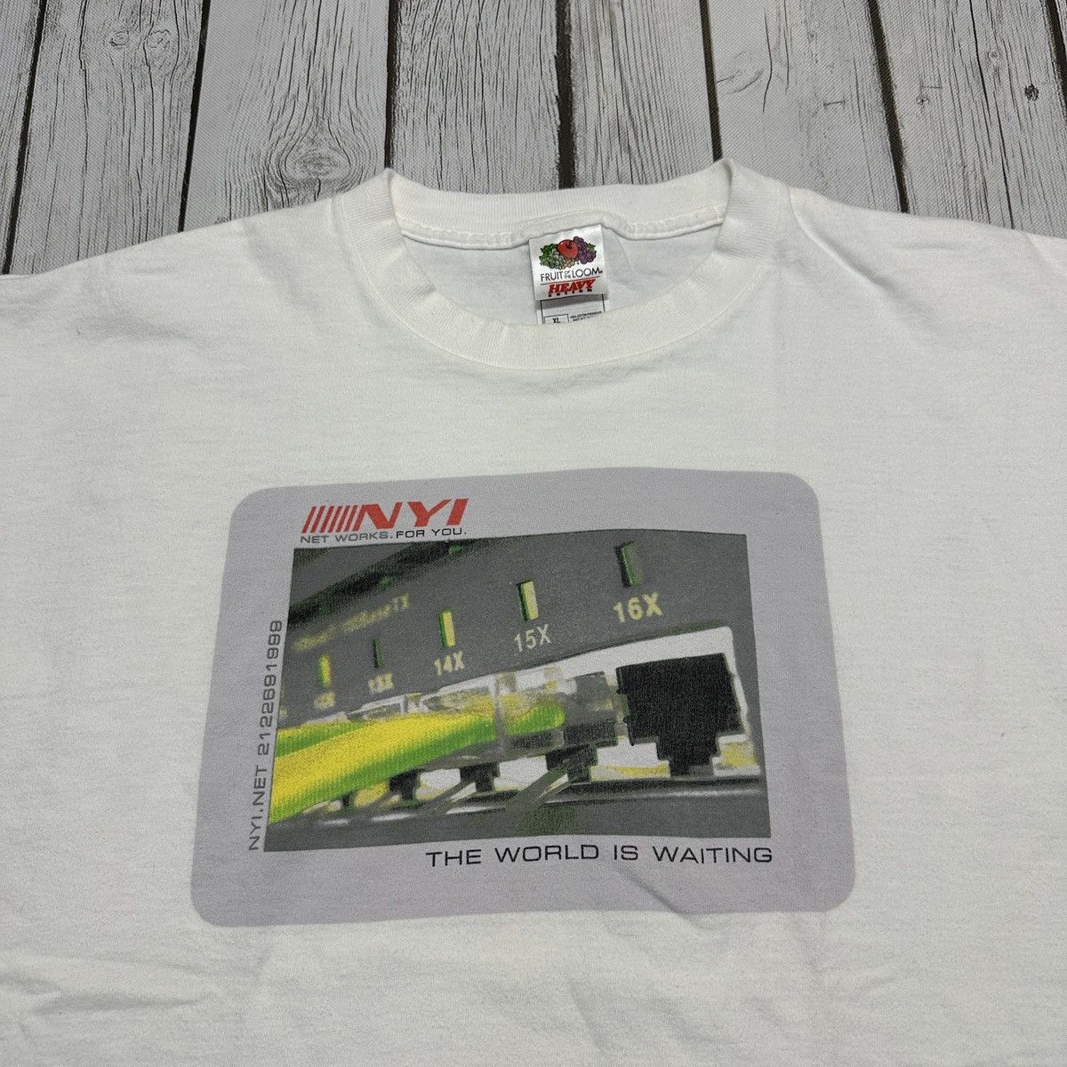 Fruit Of The Loom × Vintage Vintage NYI tee Size US XL / EU 56 / 4 - 3 Thumbnail