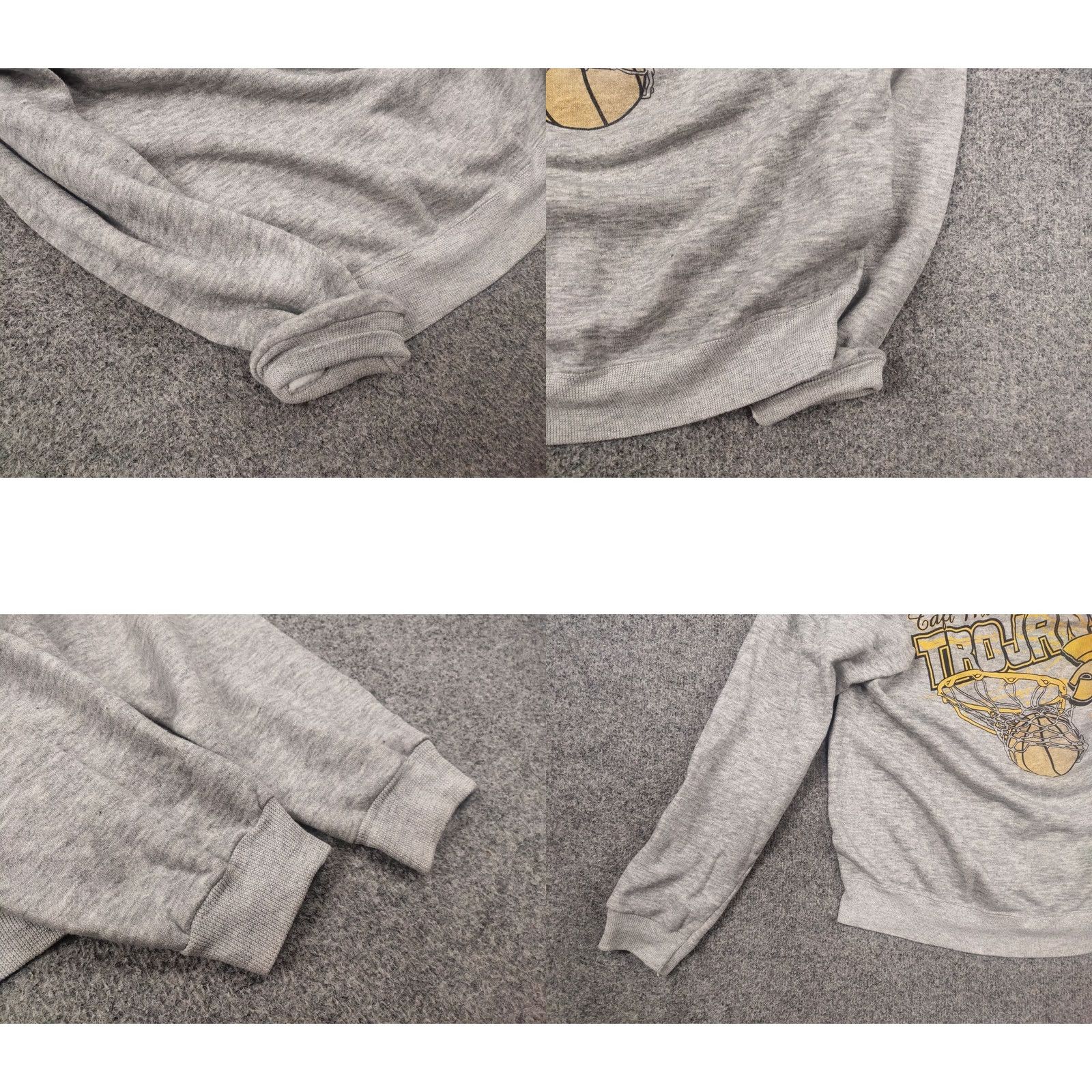 Logo 7 VINTAGE Taft Middle School TROJANS basketball graphics Logo Gray Sweatshirt Size US L / EU 52-54 / 3 - 8 Thumbnail