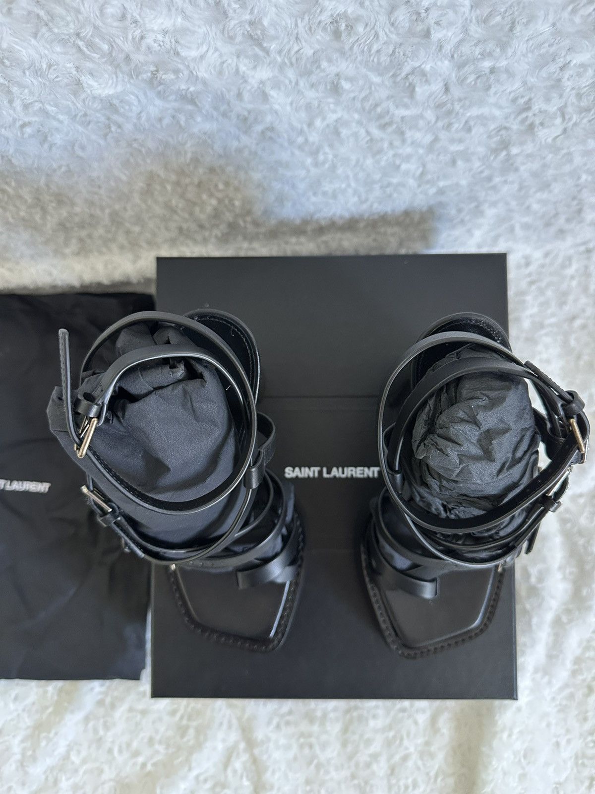 Saint Laurent Paris × Yves Saint Laurent Saint Laurent Heeled Sandals Platz Size US 7.5 / IT 37.5 - 7 Thumbnail
