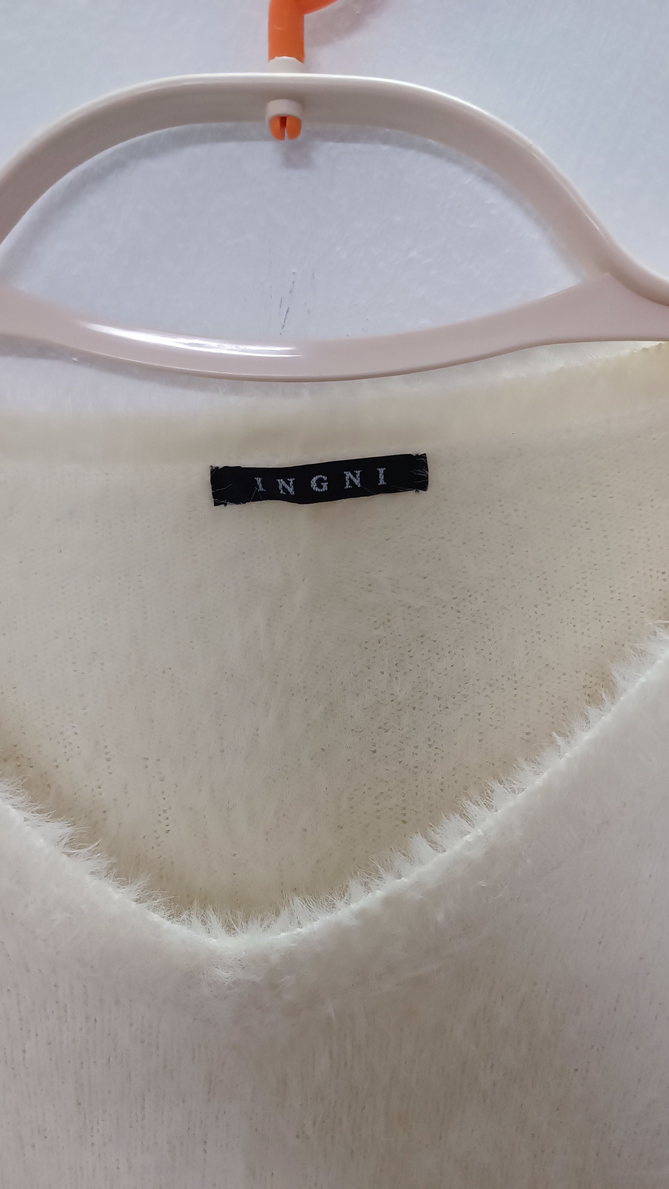 Homespun Knitwear × Japanese Brand × Vintage INGNI Vintage Look White Knitwear Size M / US 6-8 / IT 42-44 - 3 Thumbnail