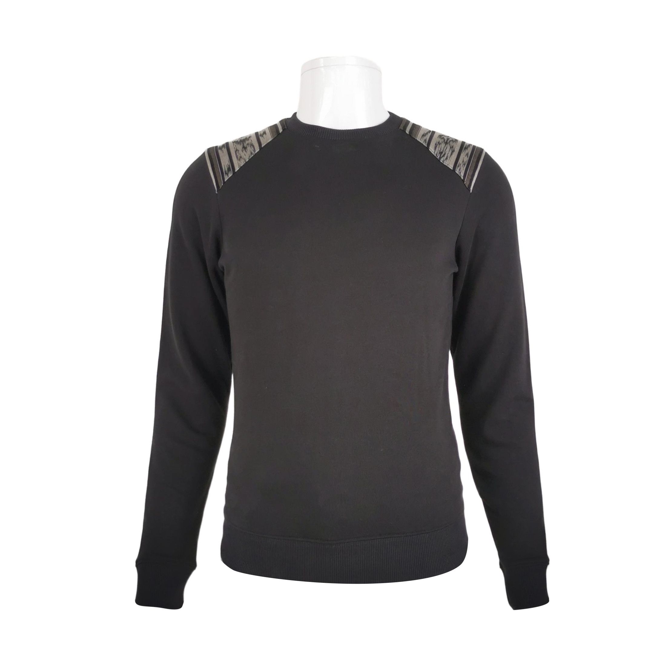 Saint Laurent Paris Saint Laurent XS Cotton Paneled Crewneck Sweatshirt Size US XS / EU 42 / 0 - 1 Thumbnail