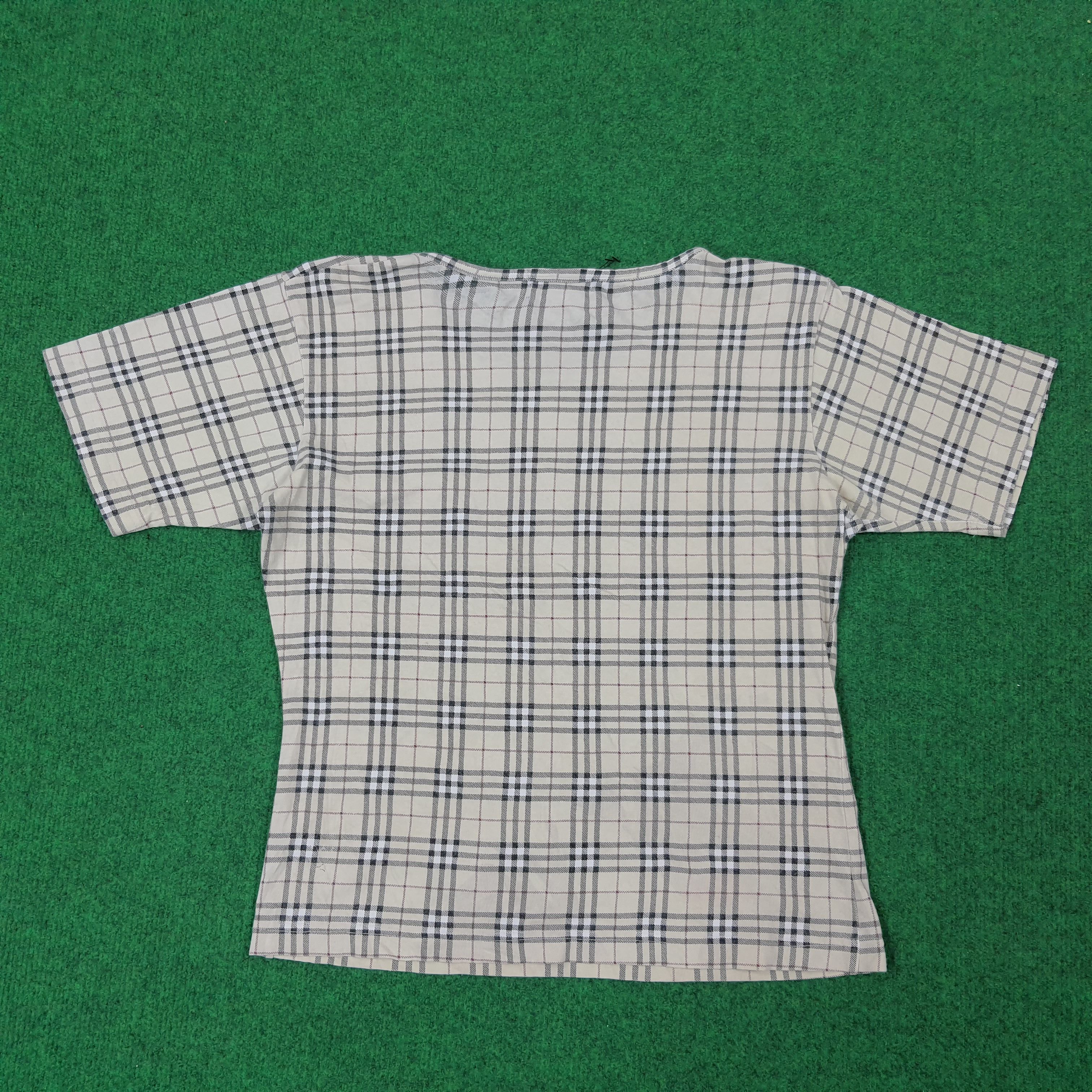 Burberry × Vintage Vintage Burberry London Nova Check Tshirt C219N33 Size S / US 4 / IT 40 - 3 Thumbnail