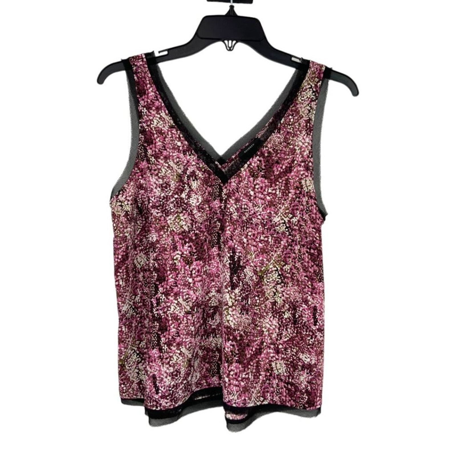 Other Halogen Raw Edge V Neck Tank Top Pink Small NWOT $49 MSRP Size S / US 4 / IT 40 - 3 Thumbnail
