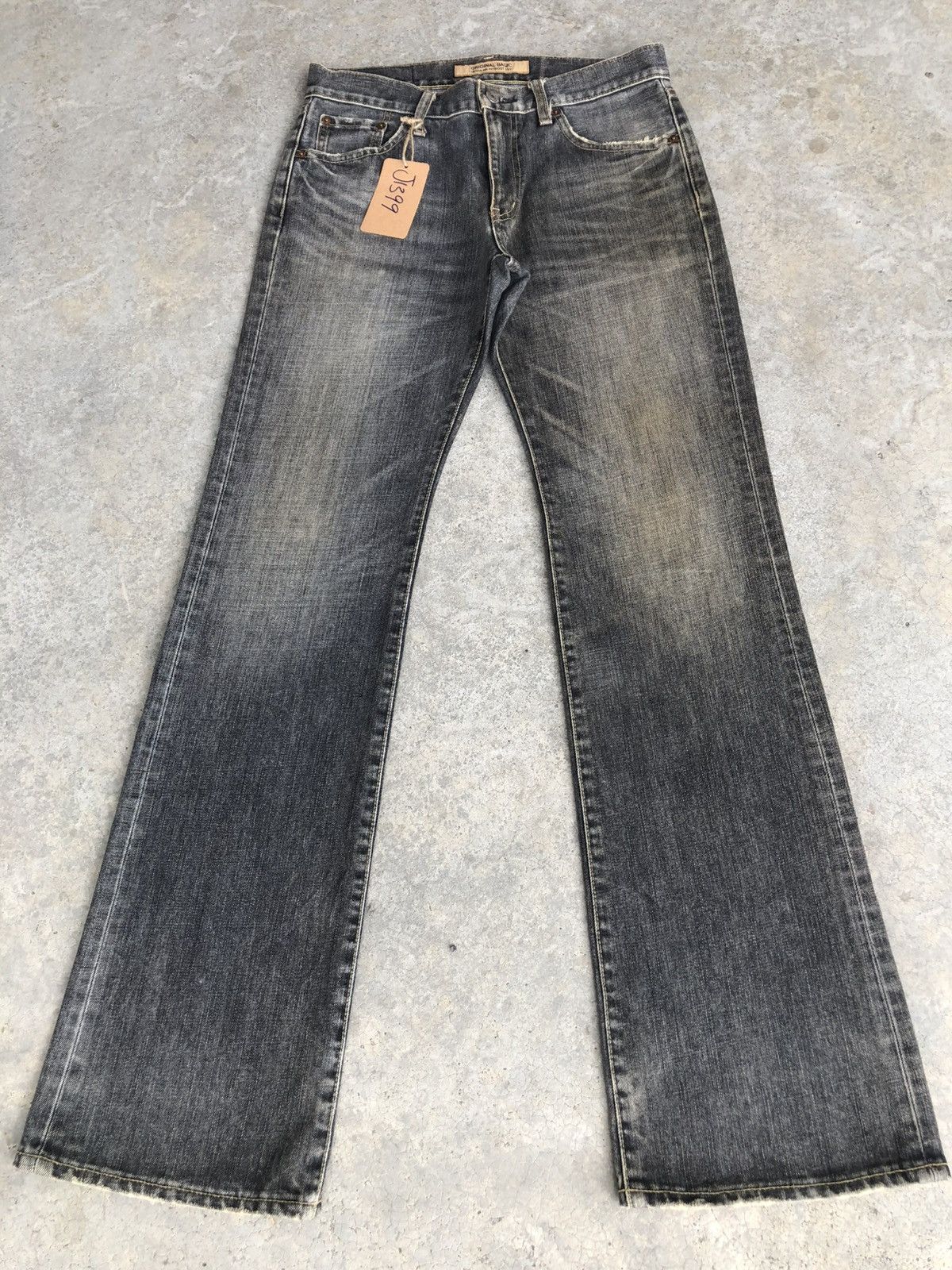 If Six Was Nine Japanese Uniqlo Flared Jeans Bootcut Distressed Denim Size US 30 / EU 46 - 1 Thumbnail