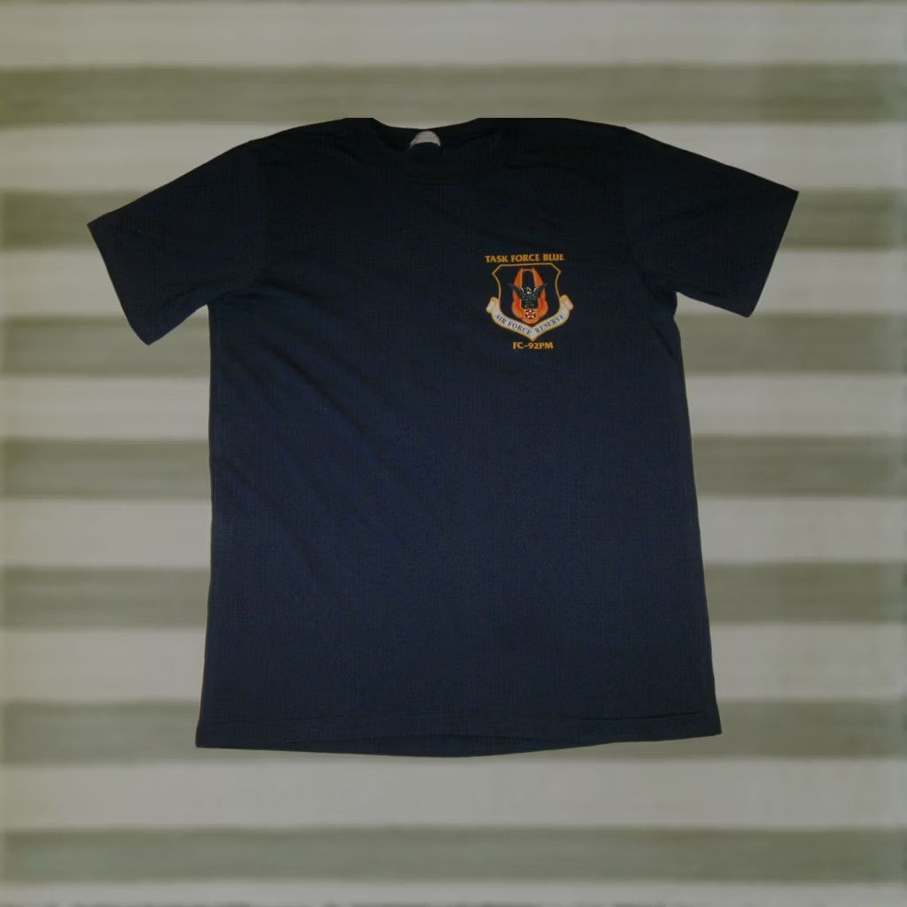 Vintage VINTAGE USAF Civil Engineering Prime Beef Panama T Shirt Men Medium Blue Galapago Cotton Crew Neck Short Sleeve 90s Size US M / EU 48-50 / 2 - 1 Thumbnail