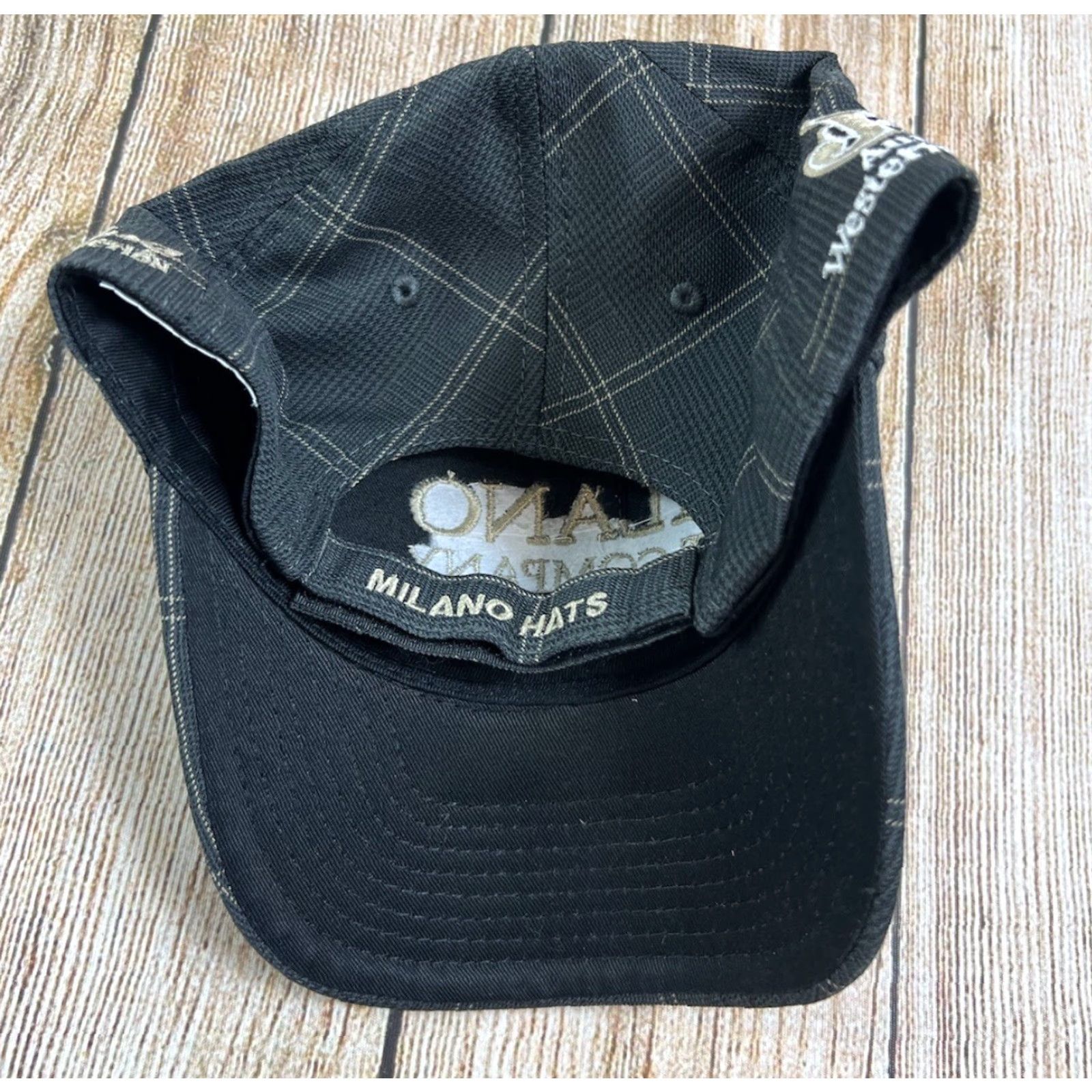 Justin Boots Milano Hat Company Justin Boots Western Wear Cap Plaid Grey Adjustable One Size Men Baseball Cap Gray Adjustable Western Size ONE SIZE - 7 Thumbnail