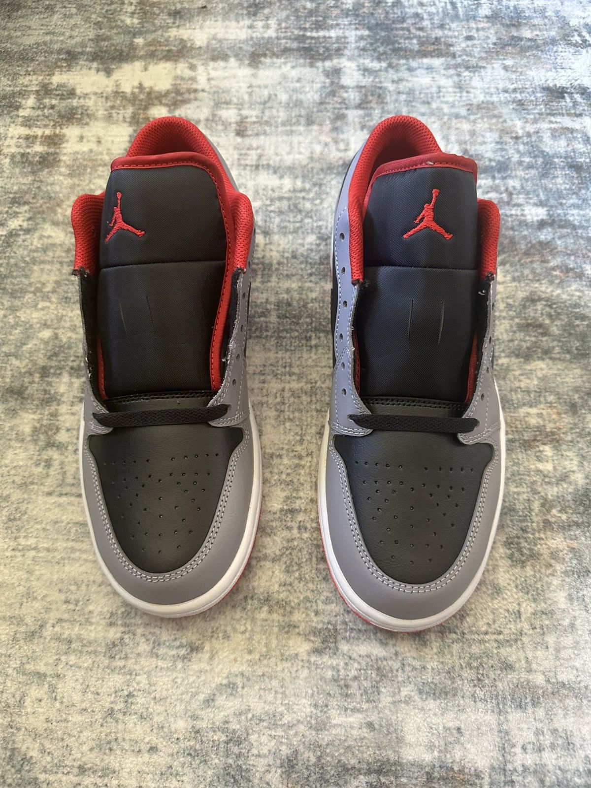Jordan Brand Air Jordan 1 Low Black/Fire Red-Cement Grey Size US 10 / EU 43 - 3 Thumbnail