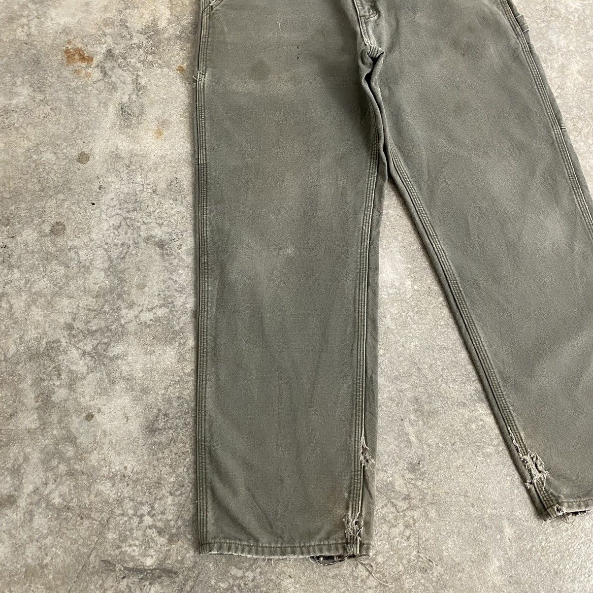 Carhartt VTG Carhartt Blanket Lined Moss Green Carpenter Pants Size US 33 - 8 Thumbnail