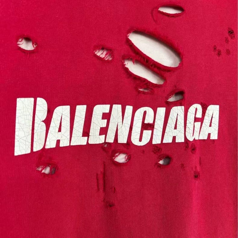 Balenciaga Balenciaga Destroyed Letter Logo Hoodie Size US XXS / EU 40 - 4 Thumbnail