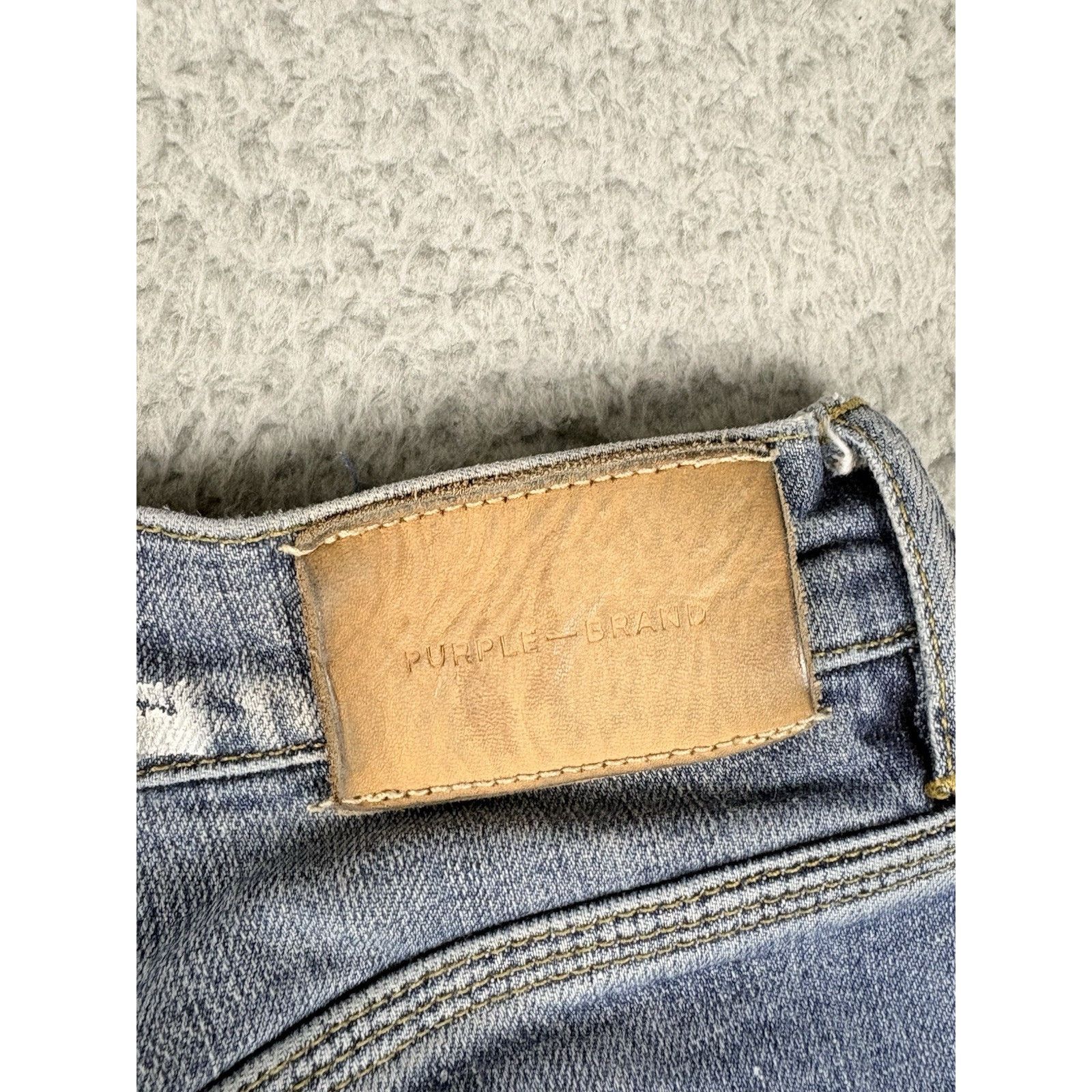 Purple Brand Purple Brand Jeans Men’s 31 Blue Splatter P001 Distress Moto Size US 31 - 9 Thumbnail