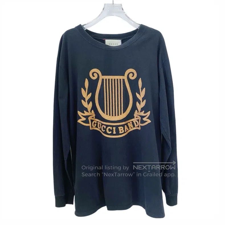 Gucci gucci Blue cotton embroidered pattern round-neck long-slee Size US S / EU 44-46 / 1 - 1 Thumbnail