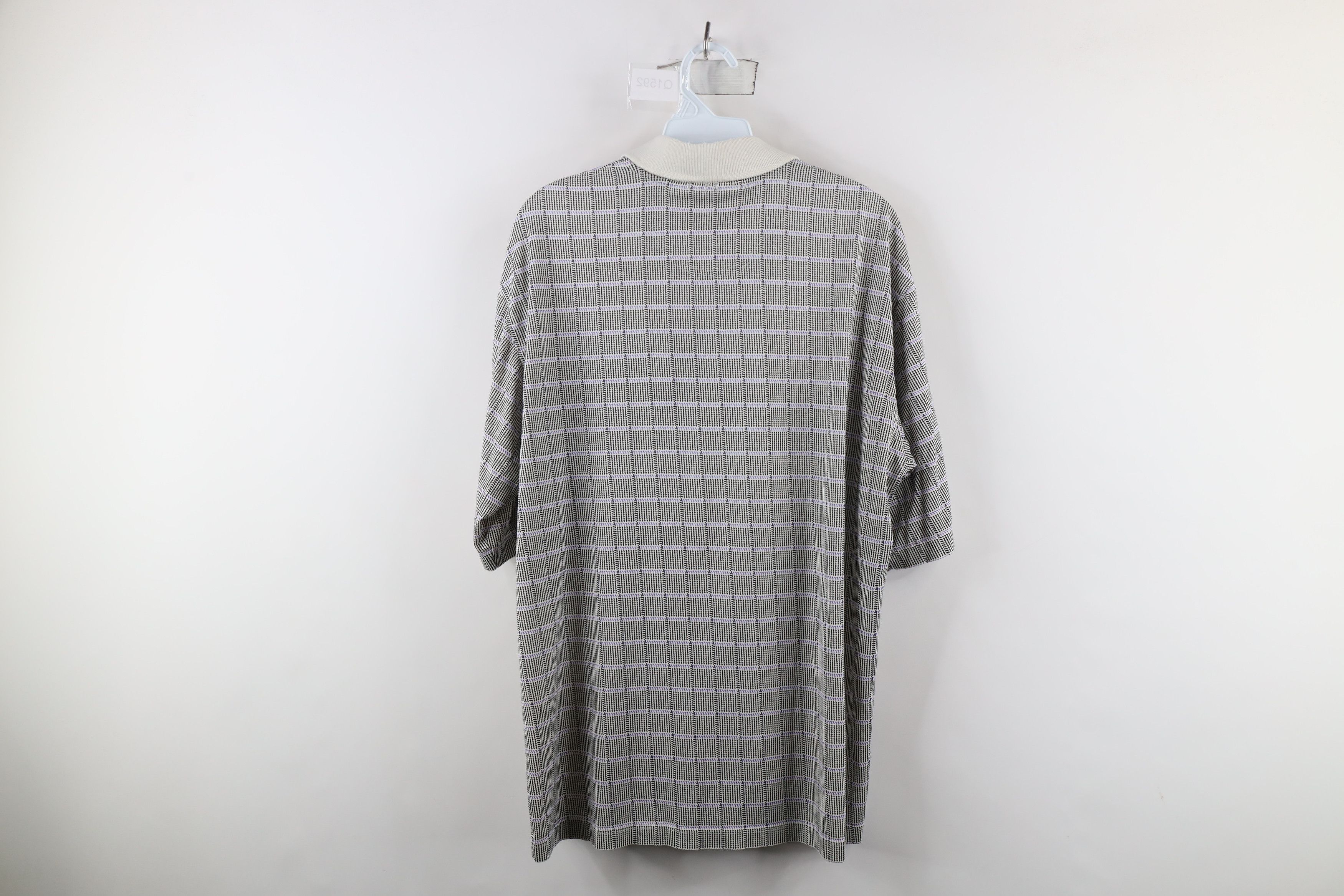 Vintage Vintage 90s Streetwear Houndstooth Checkered Golf Polo Shirt Size US M / EU 48-50 / 2 - 12 Thumbnail