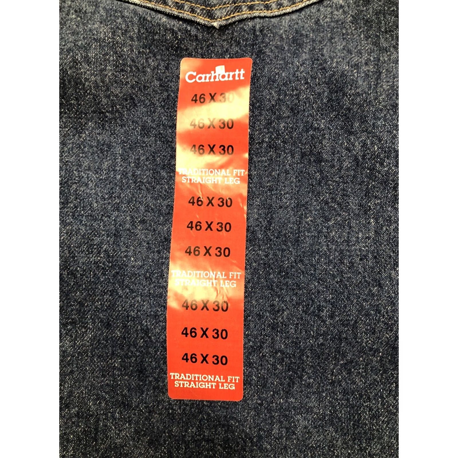 Carhartt Carhartt Jeans 46x30 Denim Straight Leg 5-Pocket Zipper Fly NWT DST B180 DST Big & Tall Mens Blue Denim Jeans Size US 30 / EU 46 - 4 Thumbnail