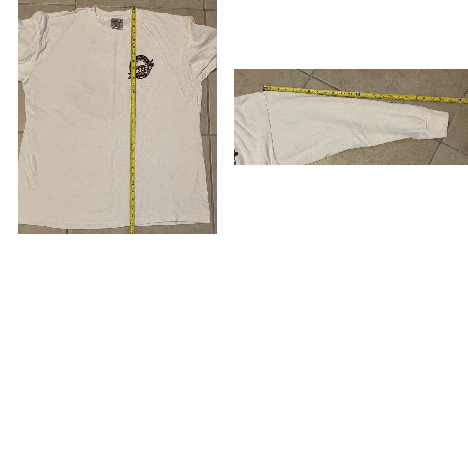 CO VINTAGE 90s Mill Ave Beer Co Faded Oktoberfest Shirt XL Tempe Arizona Bar ASU Grunge Shirt Men XL White Striped 80s Retro Rock Punk Drinking Size US XL / EU 56 / 4 - 9 Thumbnail