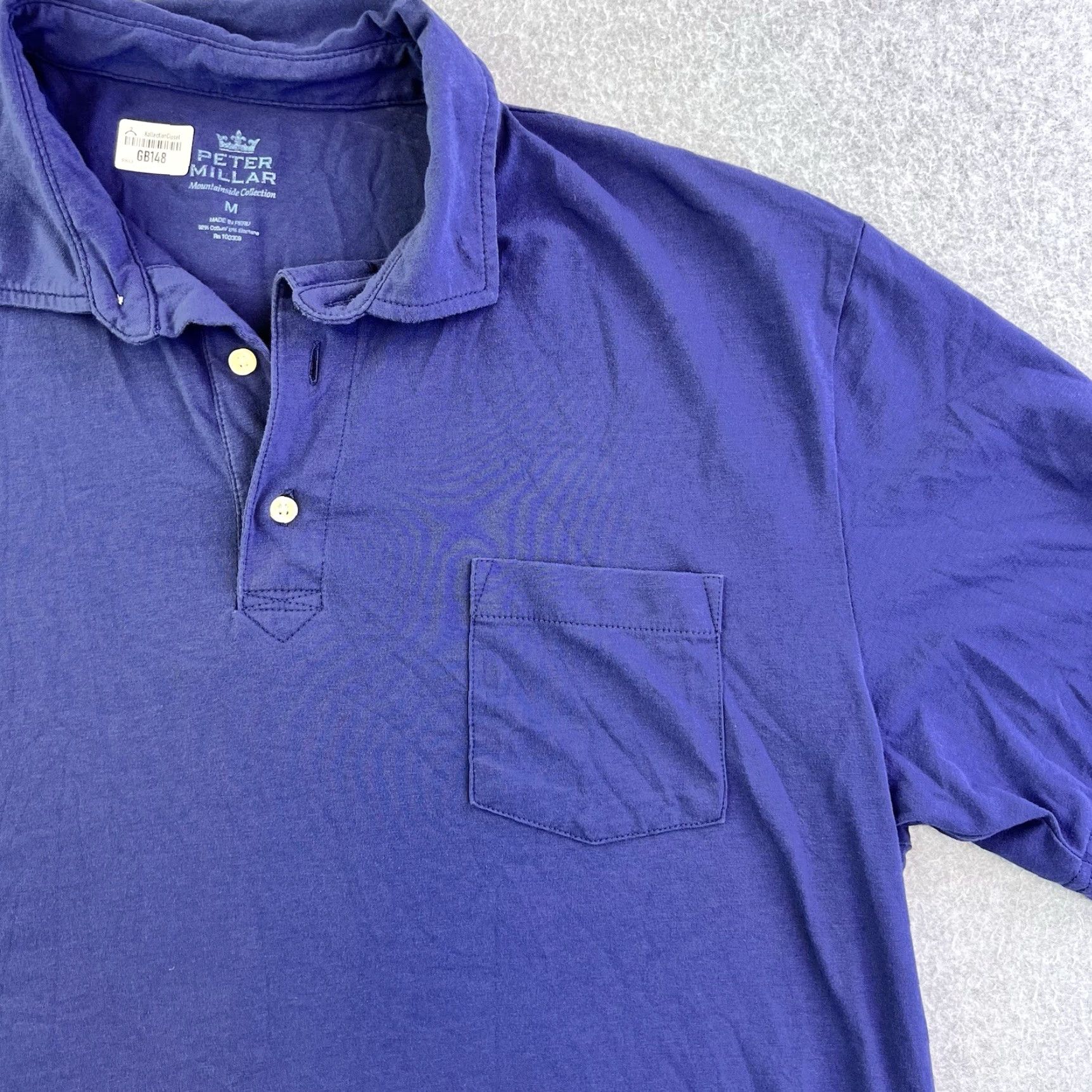 Peter Millar VINTAGE Peter Millar Polo Shirt Mens Medium Blue Short Sleeve Mountainside Collection Size US M / EU 48-50 / 2 - 6 Thumbnail