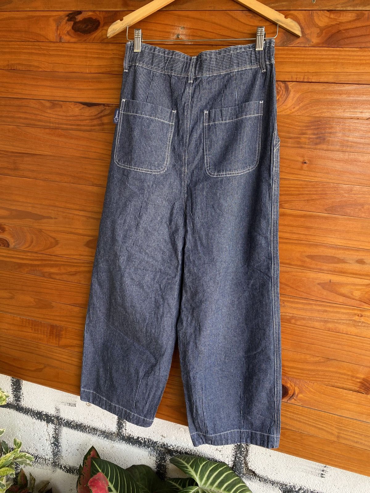 Japanese Brand LOGOS DAYS Hickory Stripe Denim Pants Wide Leg Jeans Size US 28 / EU 44 - 13 Thumbnail