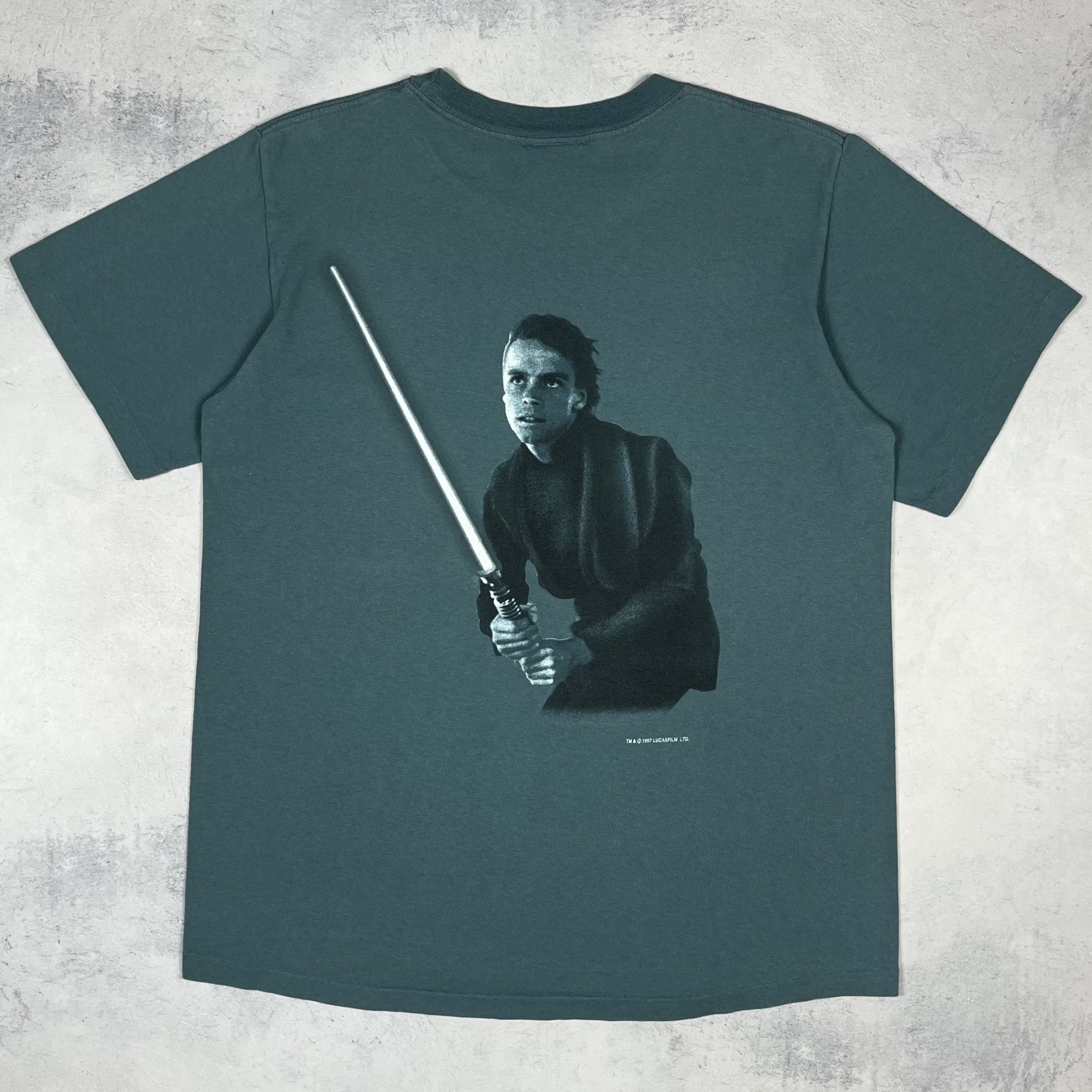 Star Wars Vintage Luke Skywalker Star Wars Rare Movie T Shirt 1997 Size US L / EU 52-54 / 3 - 2 Thumbnail