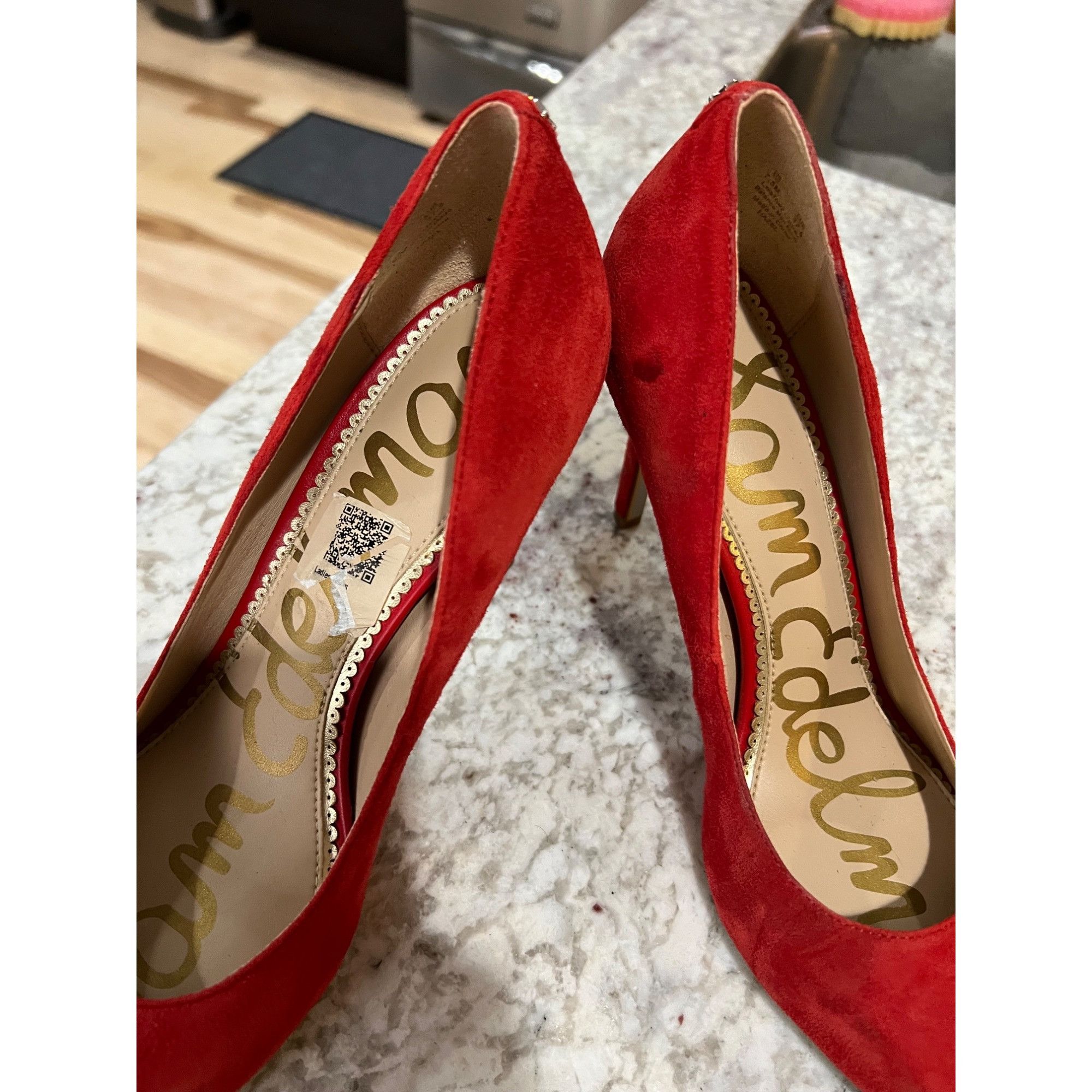 Sam Edelman SAM EDELMAN Womens Hazel Red Heels - Size 7.5 Size US 7.5 / IT 37.5 - 4 Thumbnail