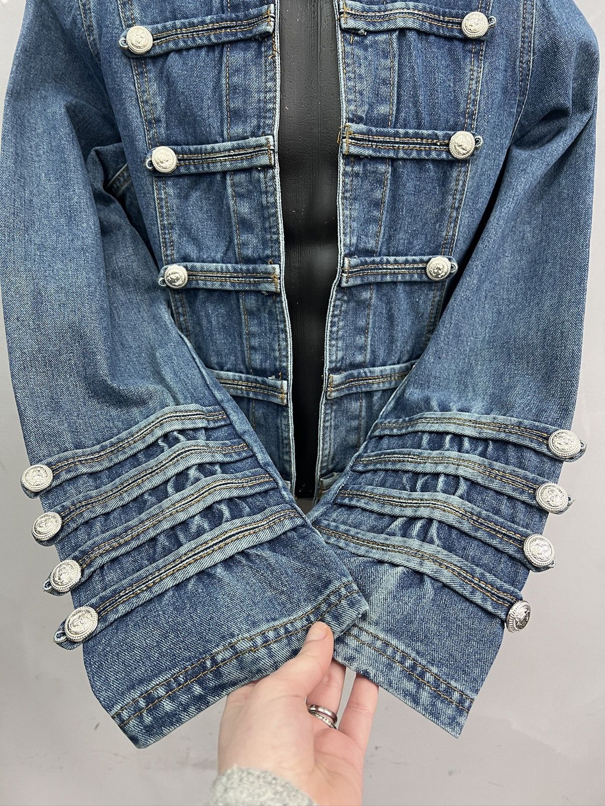 Japanese Brand Denim buttons hype hysteric glamour style denim jacket y2k Size US M / EU 48-50 / 2 - 4 Thumbnail