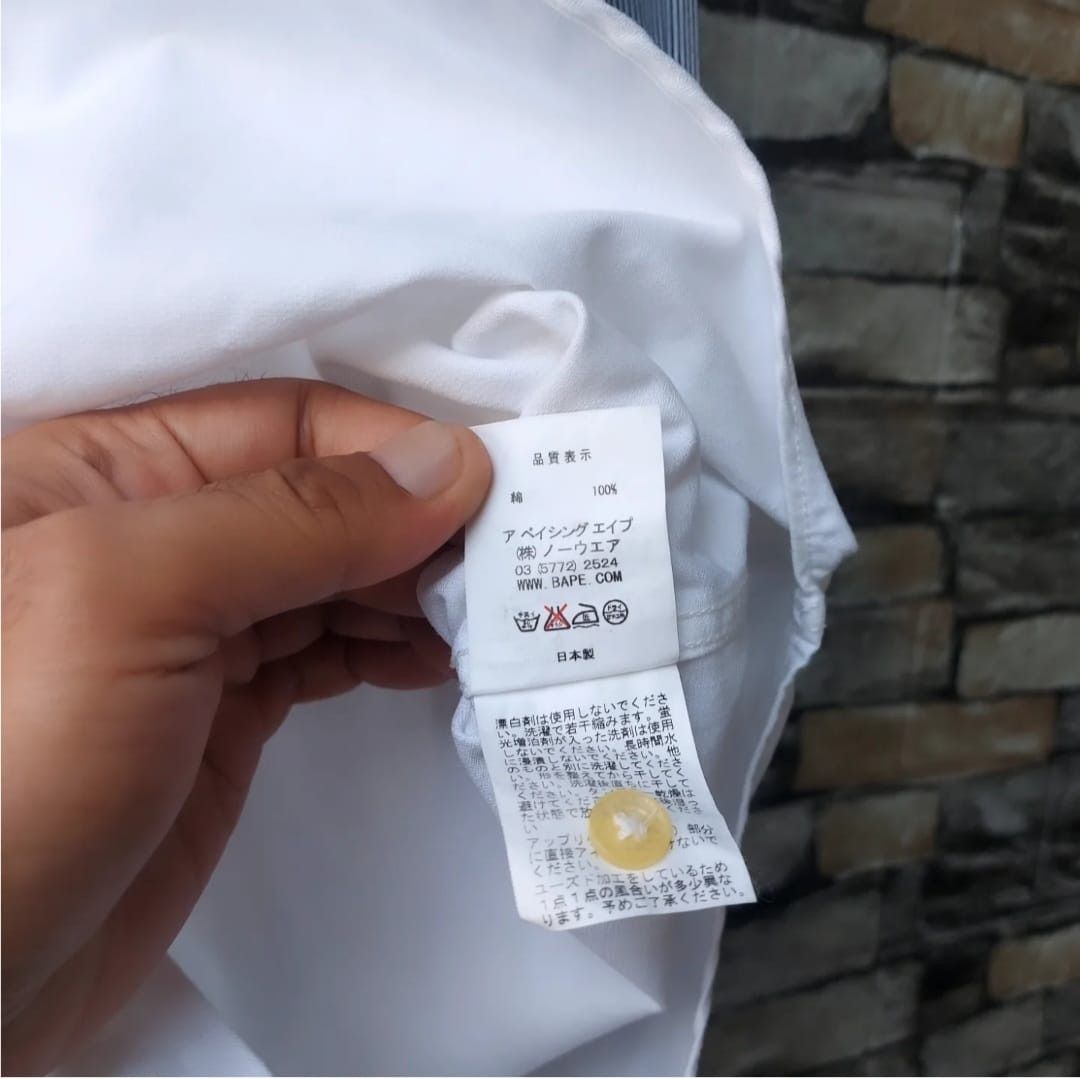 Bape BAPE A Bathing Ape Long Sleeve Button Shirt Size US S / EU 44-46 / 1 - 8 Thumbnail