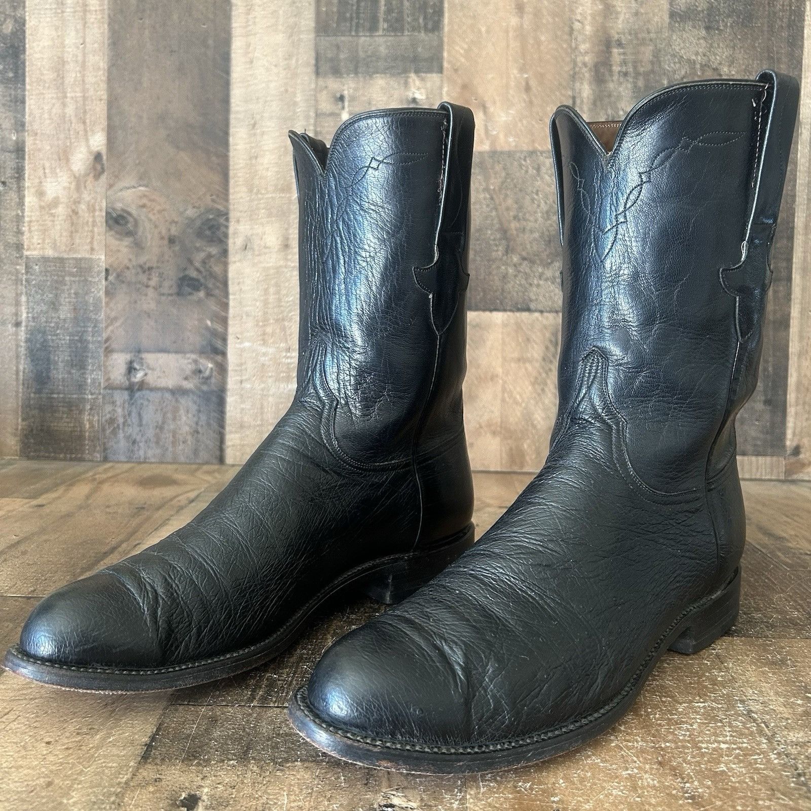 Lucchese L5229 Handmade 1883 Ostrich Cowboy Boots Mens 10 EE