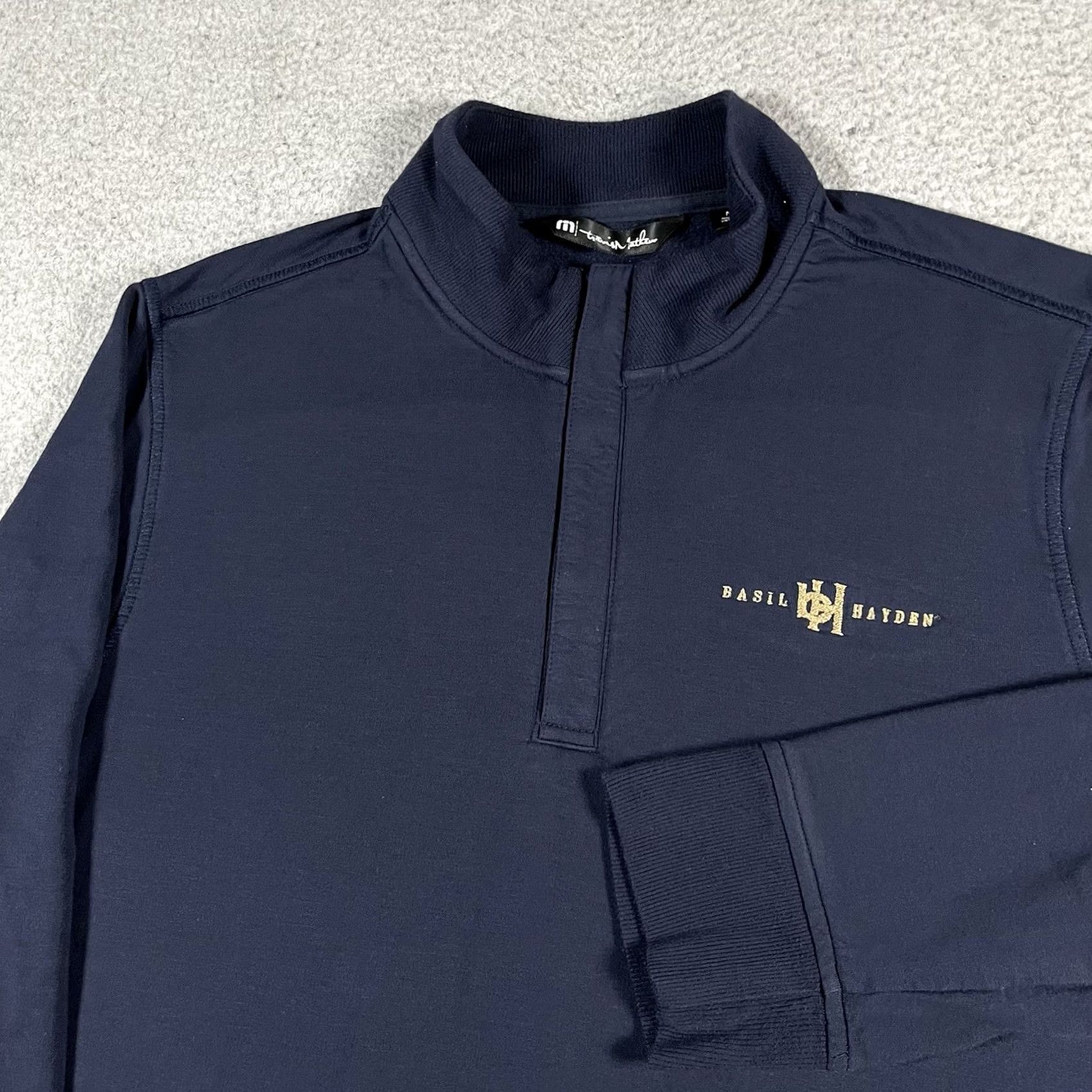 TravisMathew Travis Mathew 1/4 Zip Pullover Mens M Performance Basil Hayden Logo Jacket Shirt Size US M / EU 48-50 / 2 - 2 Thumbnail