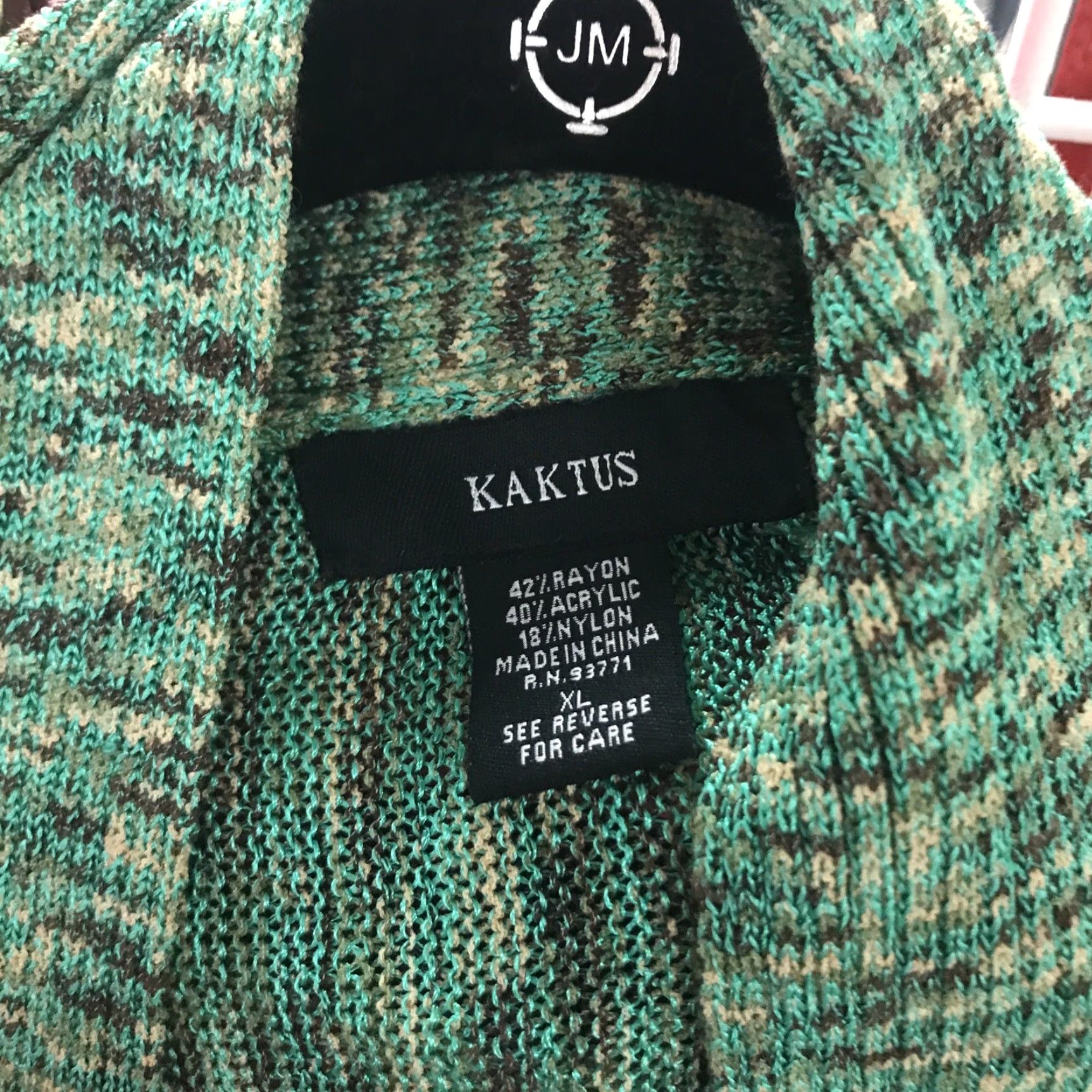 Vintage Kaktus Green Open Knit Lightweight Cardigan Sweater XL Women Long Sleeve Open-Knit Size XL / US 12-14 / IT 48-50 - 2 Thumbnail