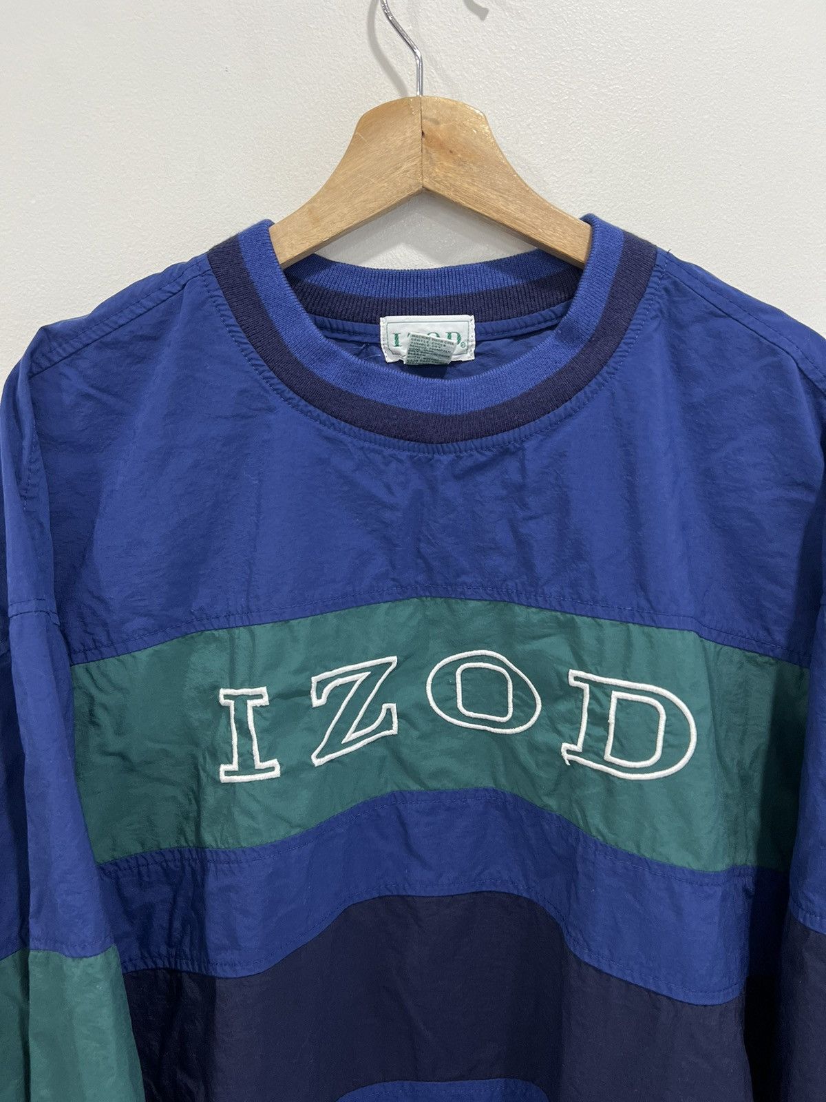 Izod Vintage Izod Spellout Pullover windbrraker jacket lacoste Size US XL / EU 56 / 4 - 4 Thumbnail